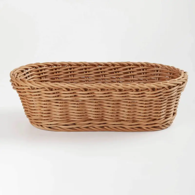 Bread basket, 29x17 cm, rattan, oval, brown, Twig