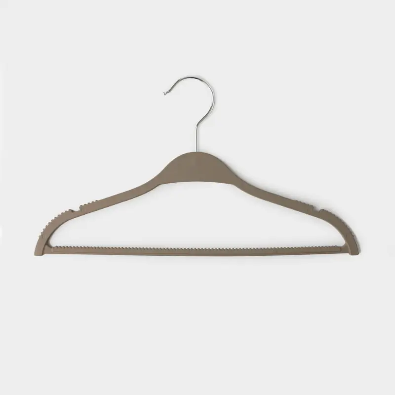 Children's hanger, 32 cm, 5 pcs, plastic coated, mocha, New house