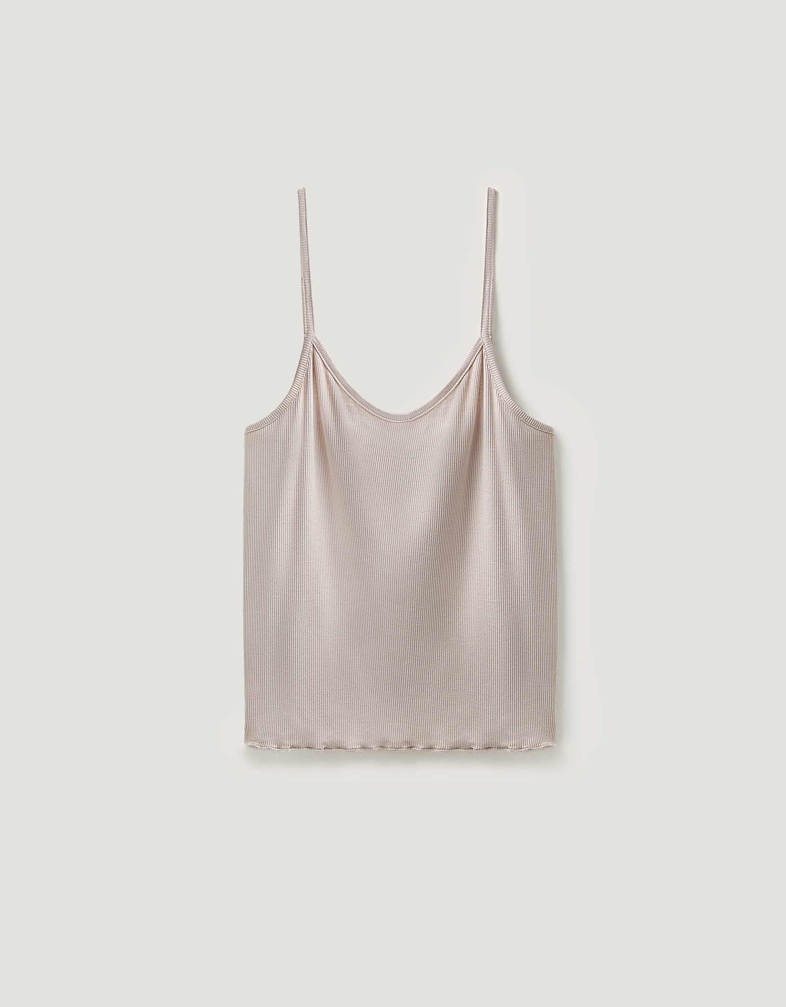 Women's top, homewear, size L, straps, modal / spandex, beige, Rosemary, image-7