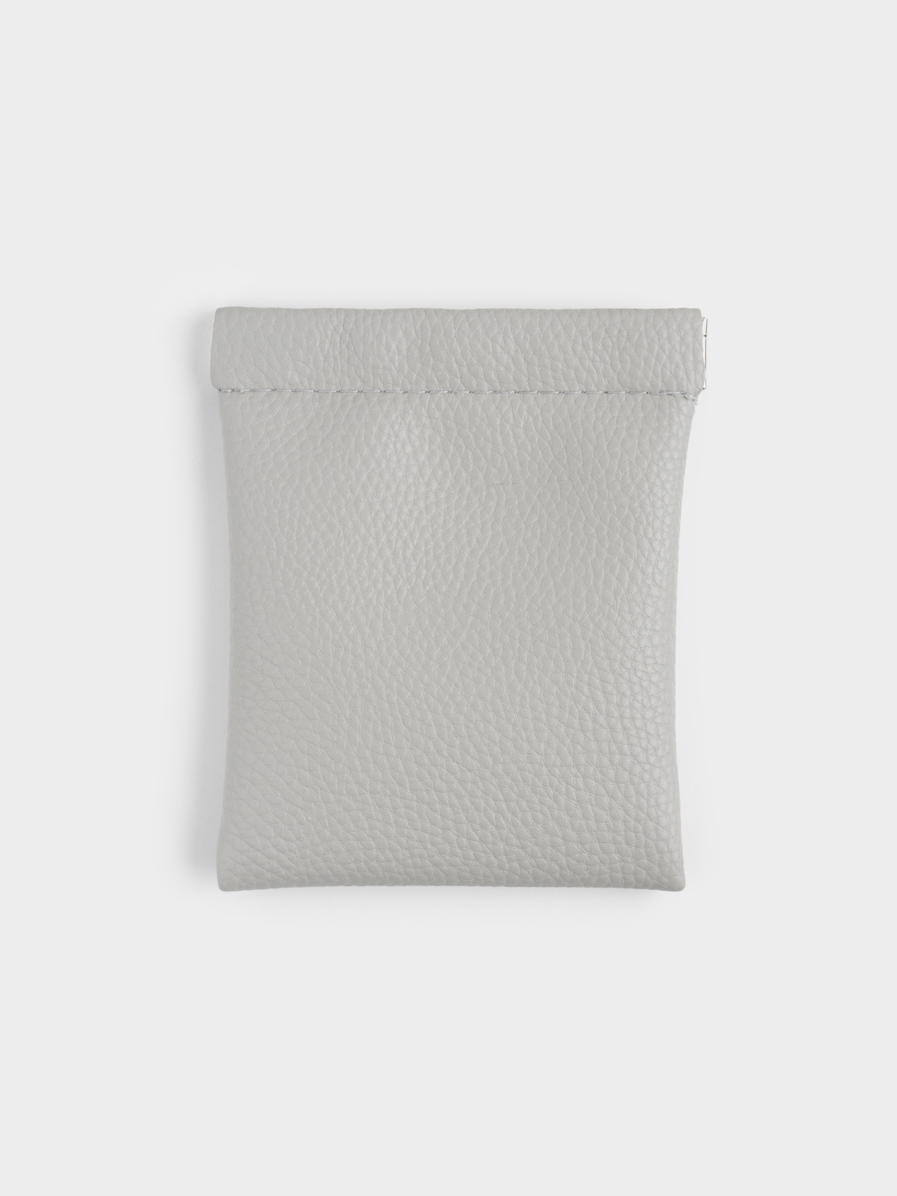 Cosmetic bag, 10x12 cm, with clip, polyurethane, grey, Memo, image-1
