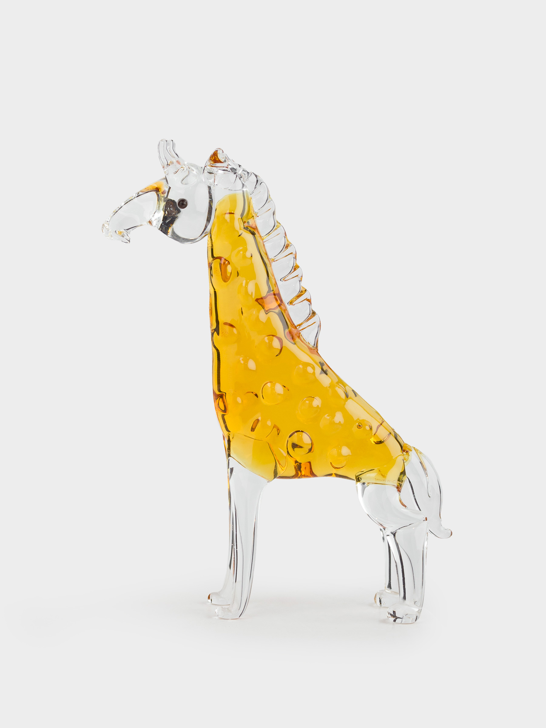 Statuette, 9 cm, glass, Giraffe, Vitreous, image-0