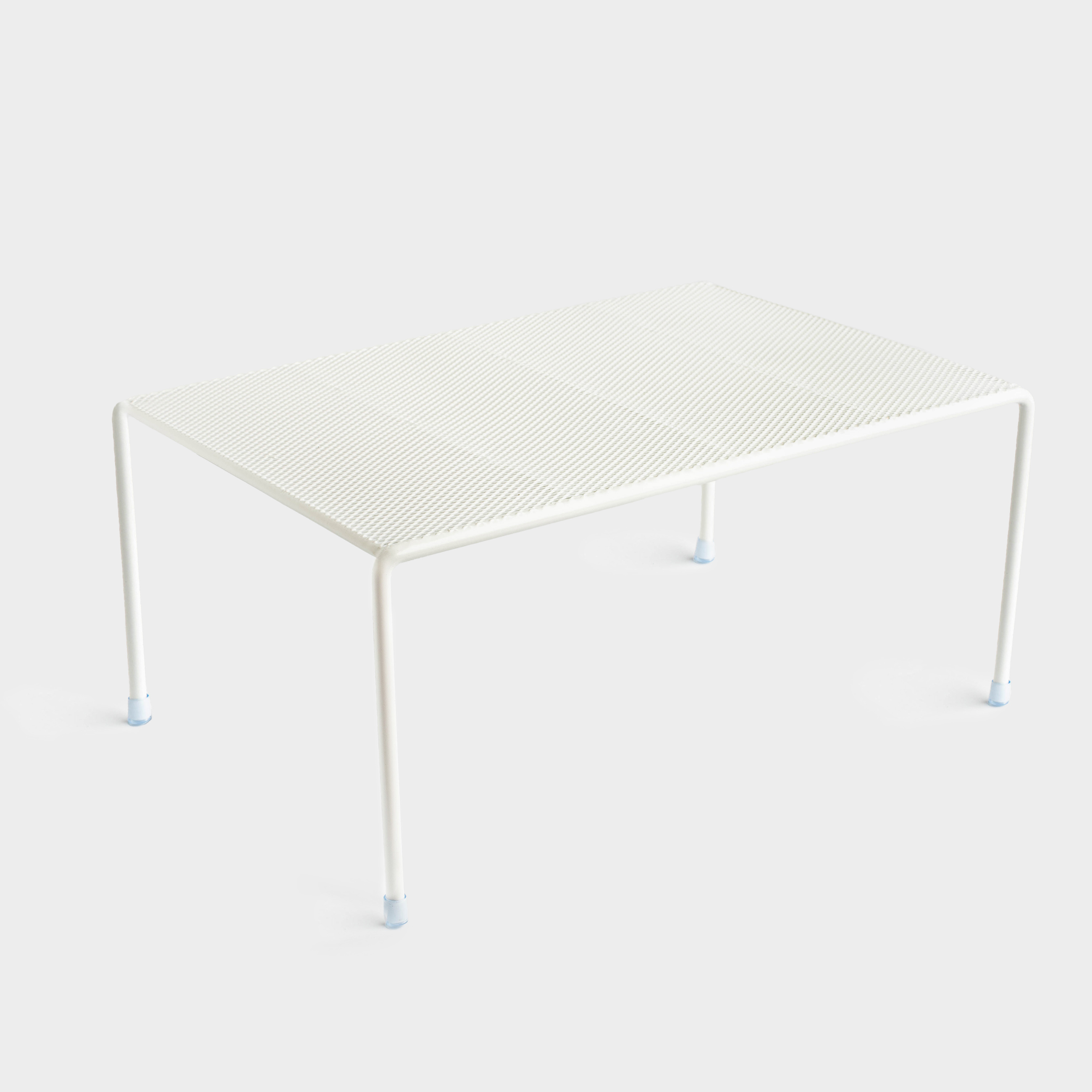 Shelf organizer for the cabinet, 30x23 cm, metal, milky, Grid, Method, image-1
