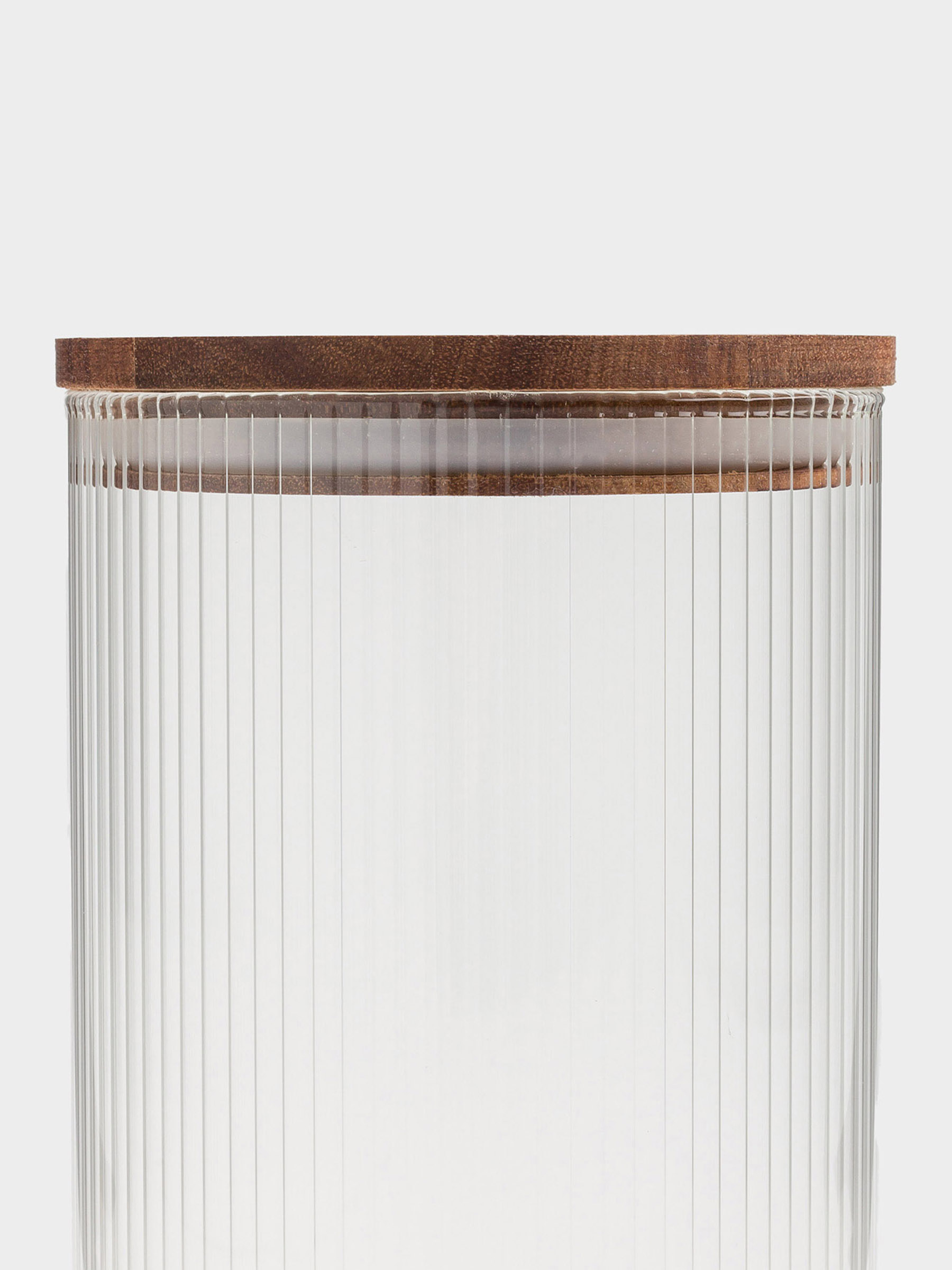 Can for bulk products, 1,2 l, glass B / wood, Ravi wood, image-3