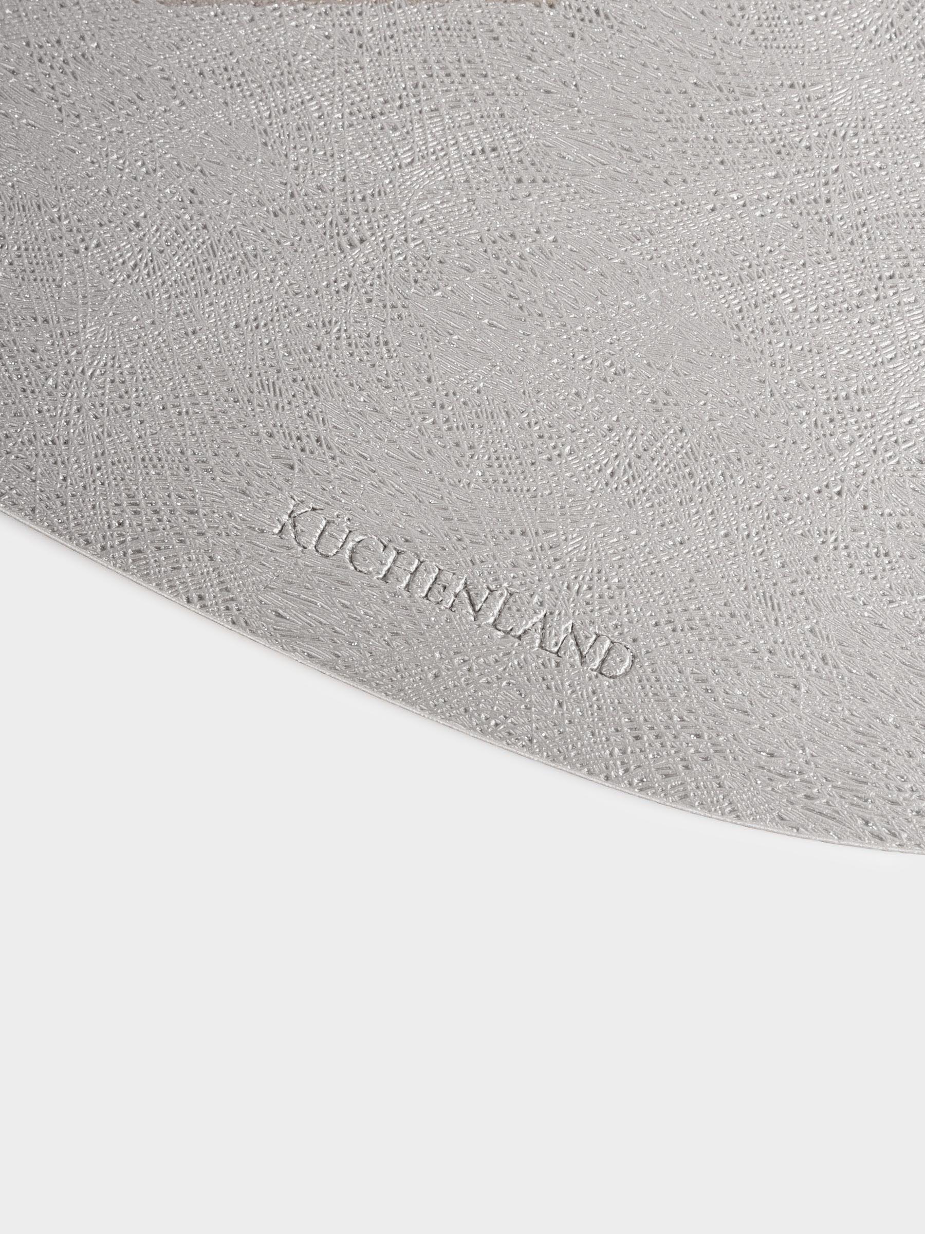 Placemat, 32x45 cm, PVC, curly, dark silver, Rock, image-3