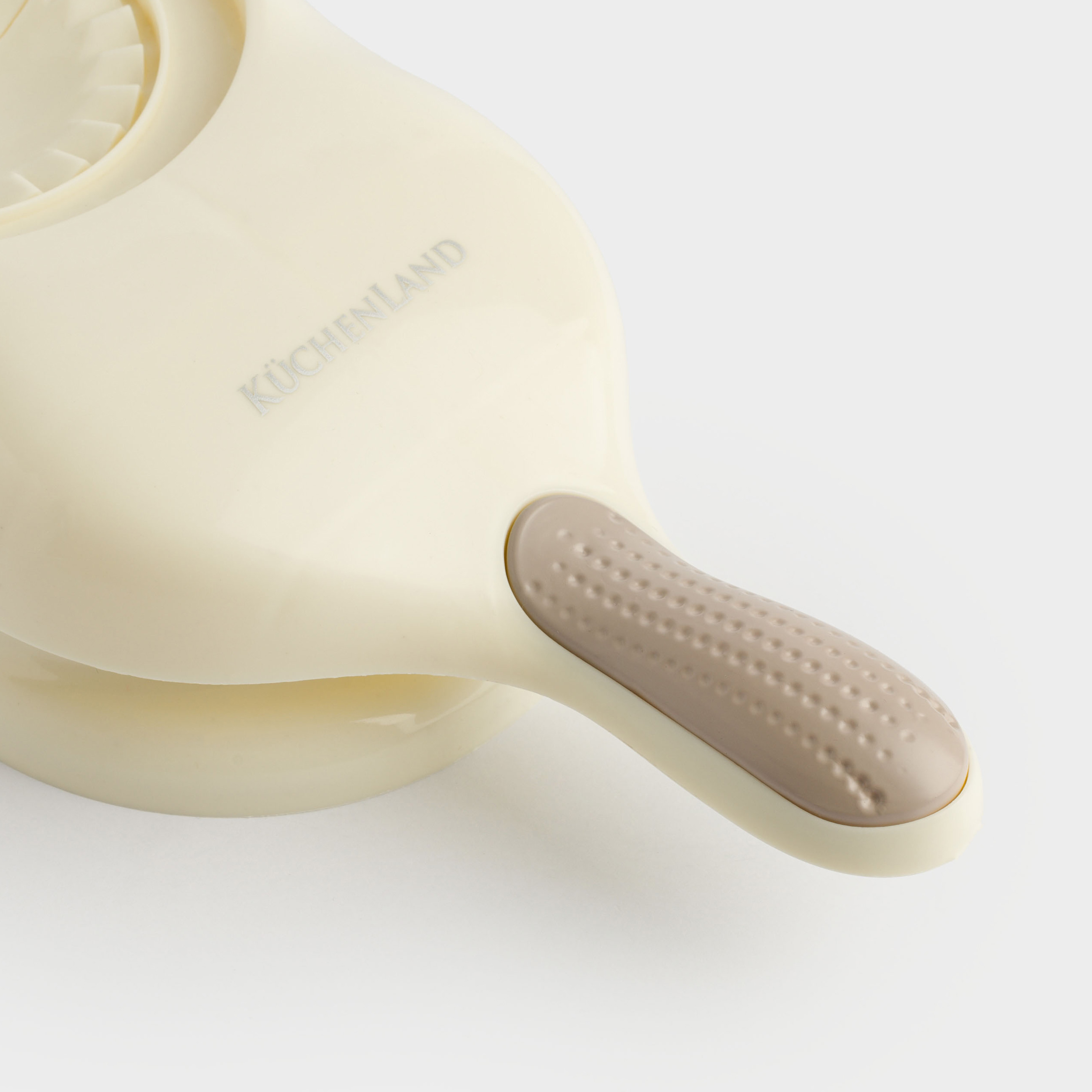 Dumpling mold, 25x10 cm, 2 in 1, with handle, plastic, beige, Bakery, image-3