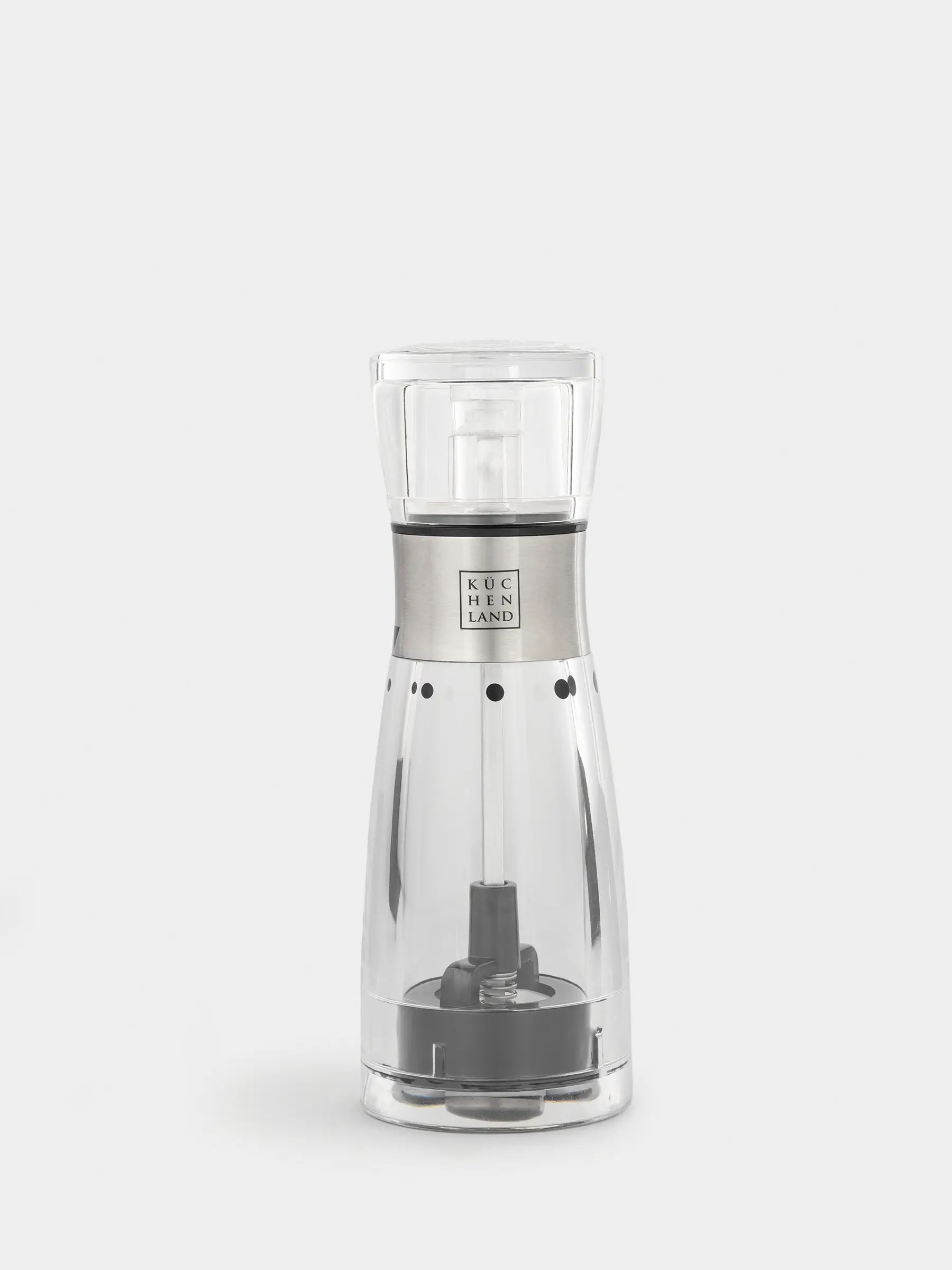 Spice mill, 17 cm, mechanical, acrylic, Classic