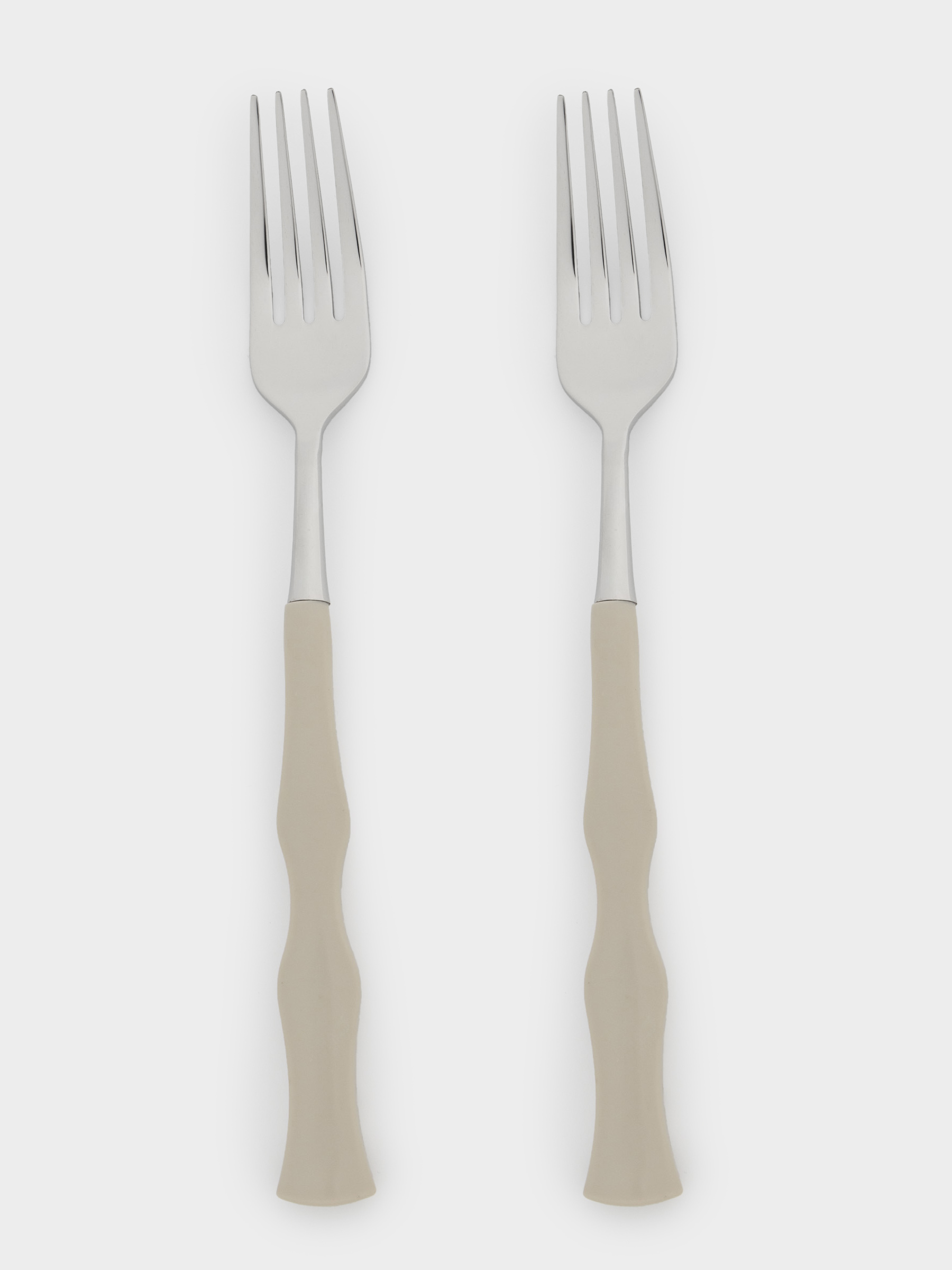 Dining fork, 2 pcs, steel / plastic, beige, Bends, Toronto, image-3