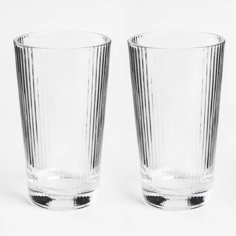 Glass, 14 cm, 400 ml, 2 pcs, glass R, Ribby ,image-0