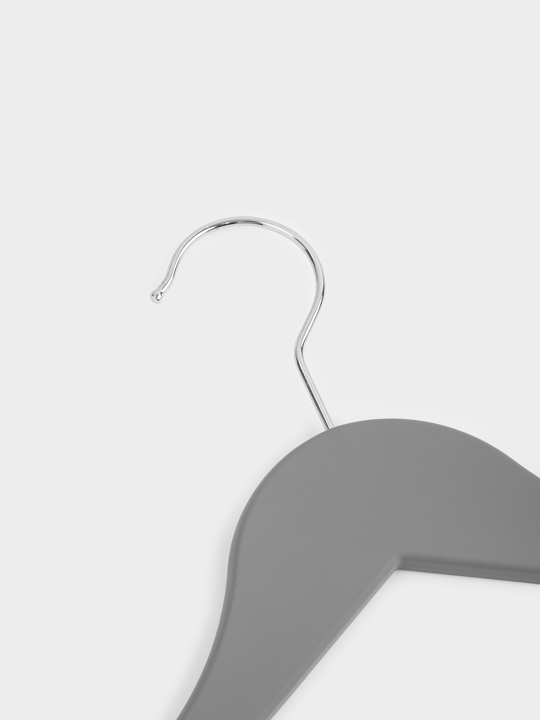 Hanger, 44 cm, 4 pcs, plastic coated, gray, Fun house 