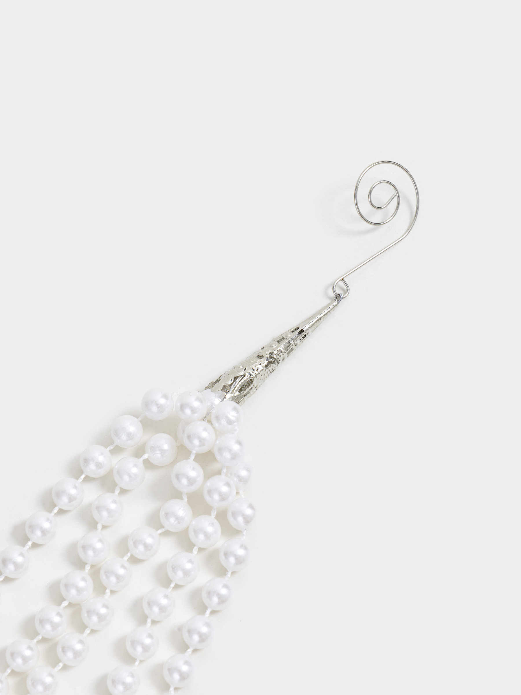 Decorative item, 60 cm, hanging, acrylic / plastic, White pearls, Balls decor, image-3