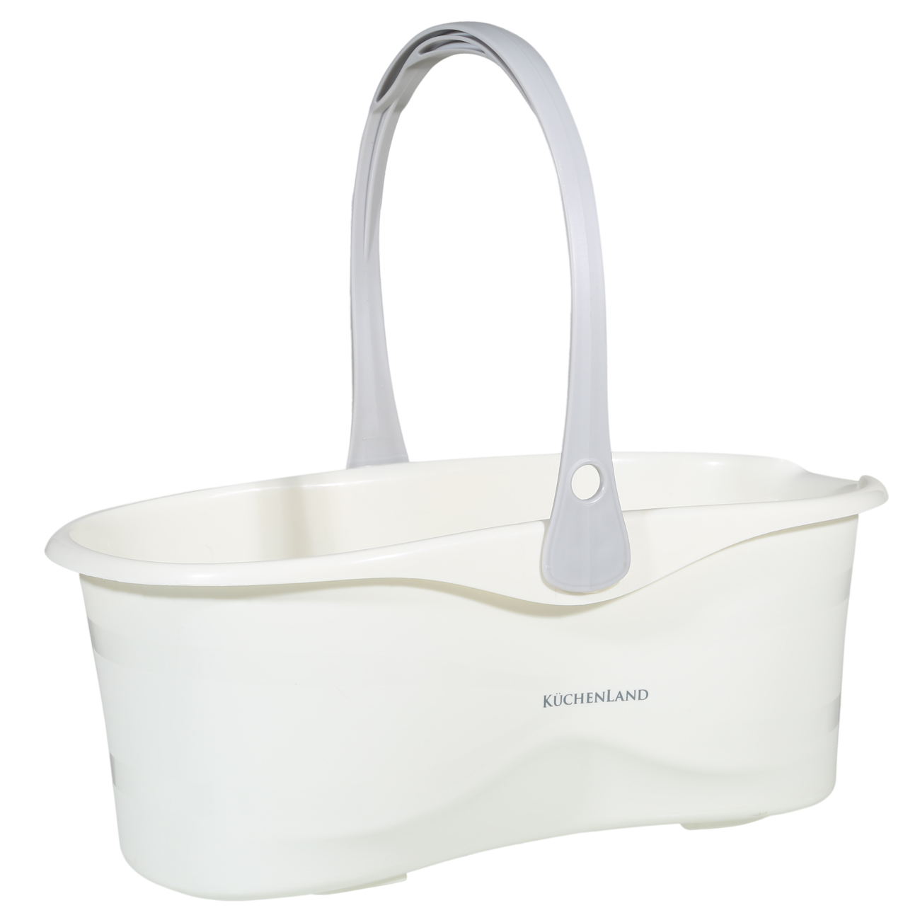 Mop bucket, 48x23 cm, rectangular, milky grey, Mop