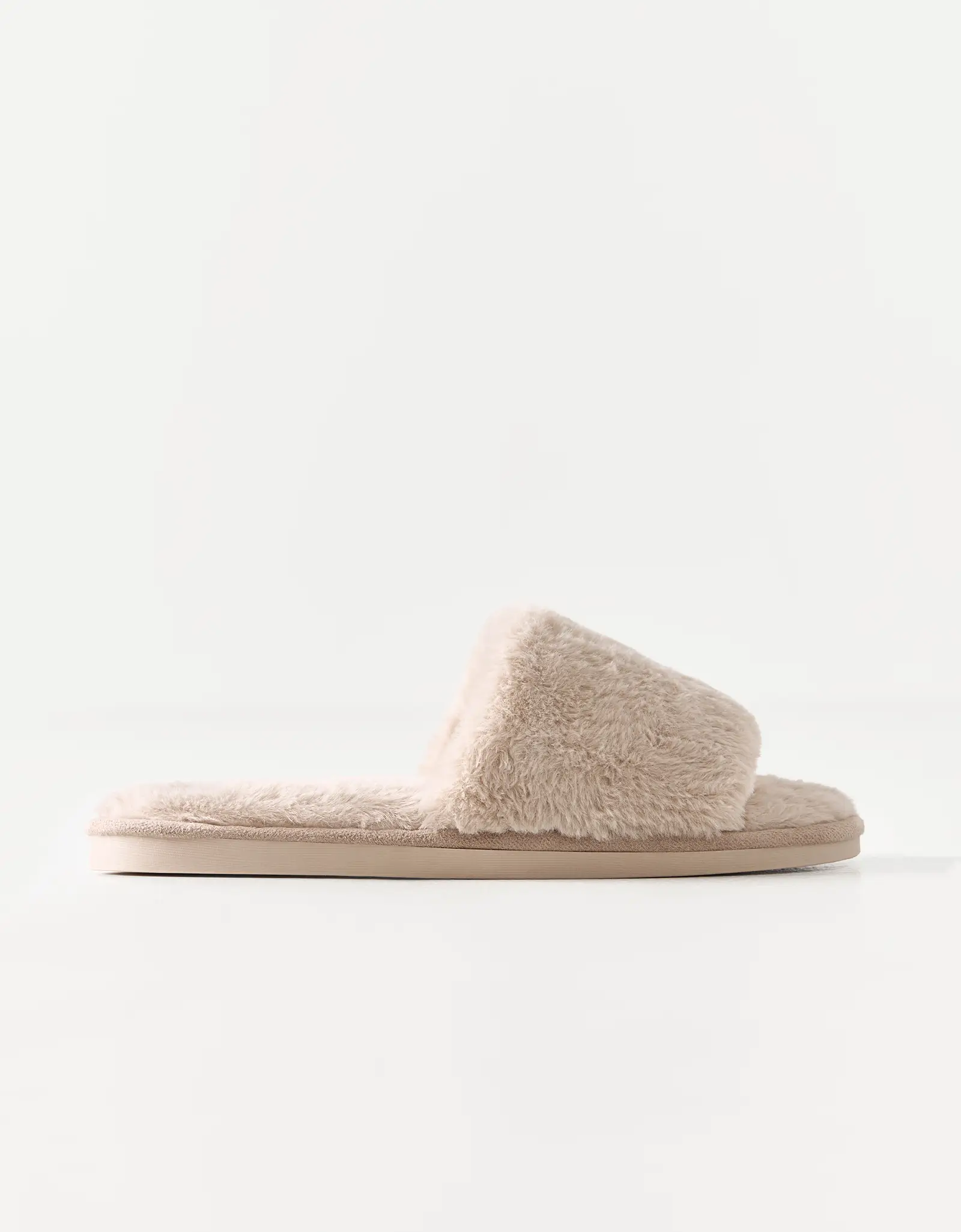 Women's slippers, homewear, size 36-37, faux fur, beige, Bushy