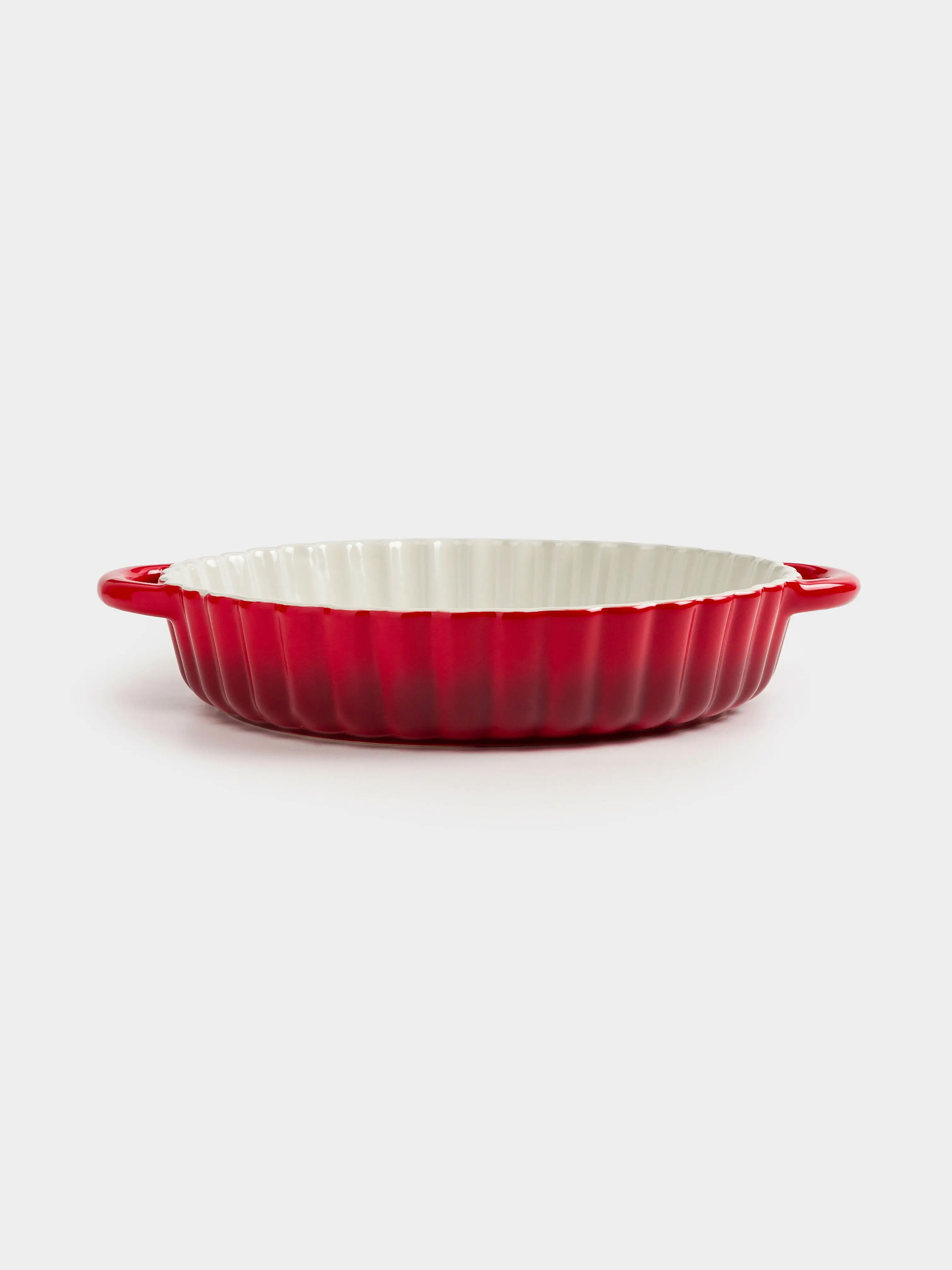 Baking dish, 25 cm, ceramic, round, burgundy, Gradient, Cakes gradient, image-0