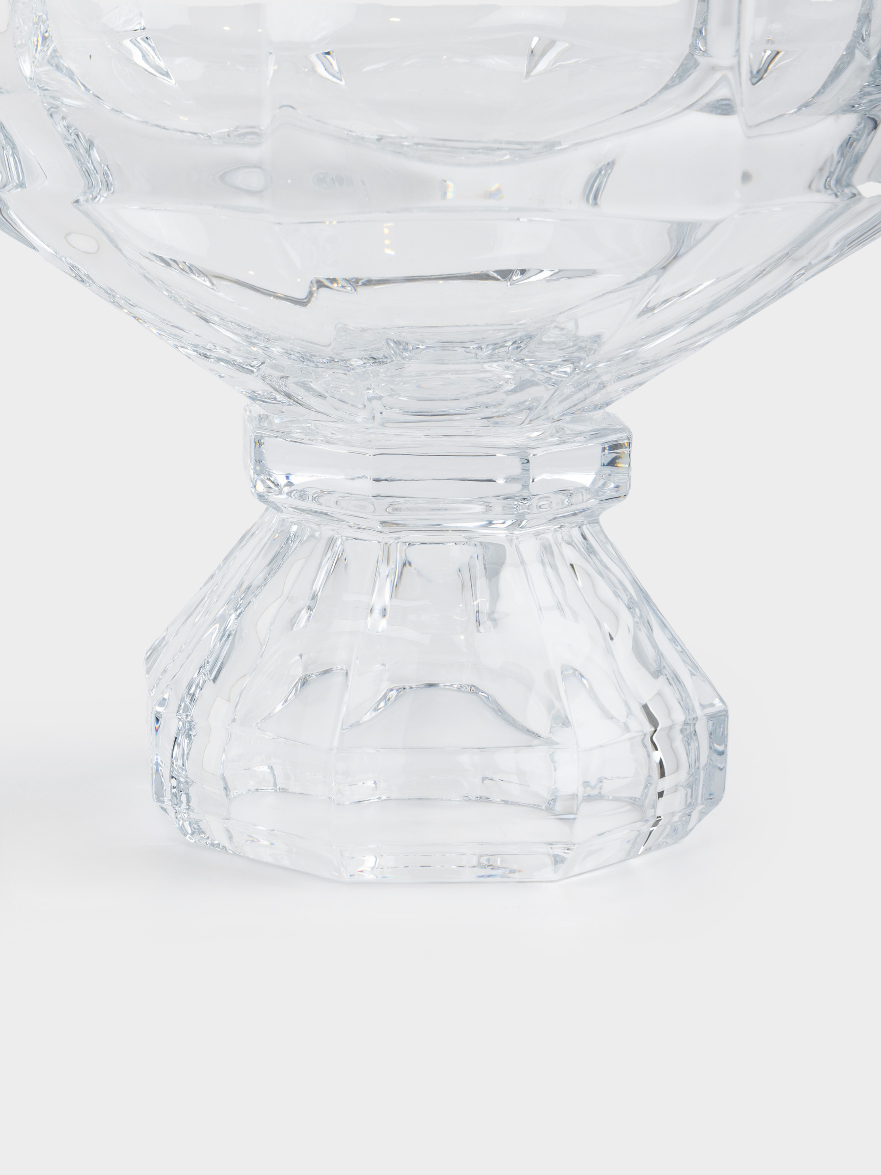 Fruit bowl, 22x23 cm, on a leg, glass, Edges, Terlano, image-2