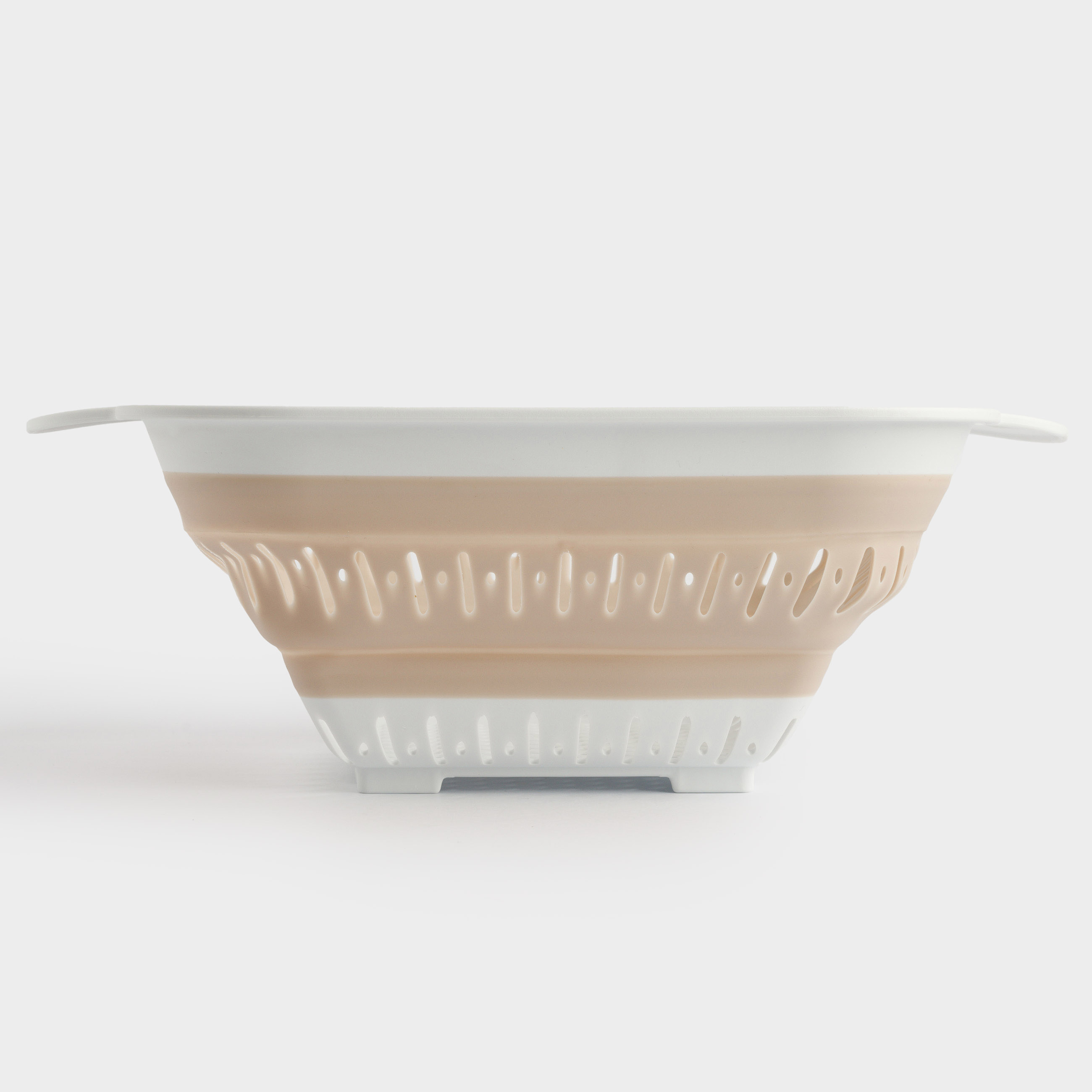 Colander, 22x22 cm, foldable, plastic / rubber, square, beige, Foldaway, image-1