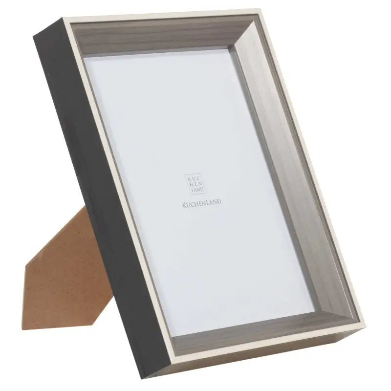 Photo frame, 21x16 cm, plastic / glass, gray, Abstract, Abstract ,image-0