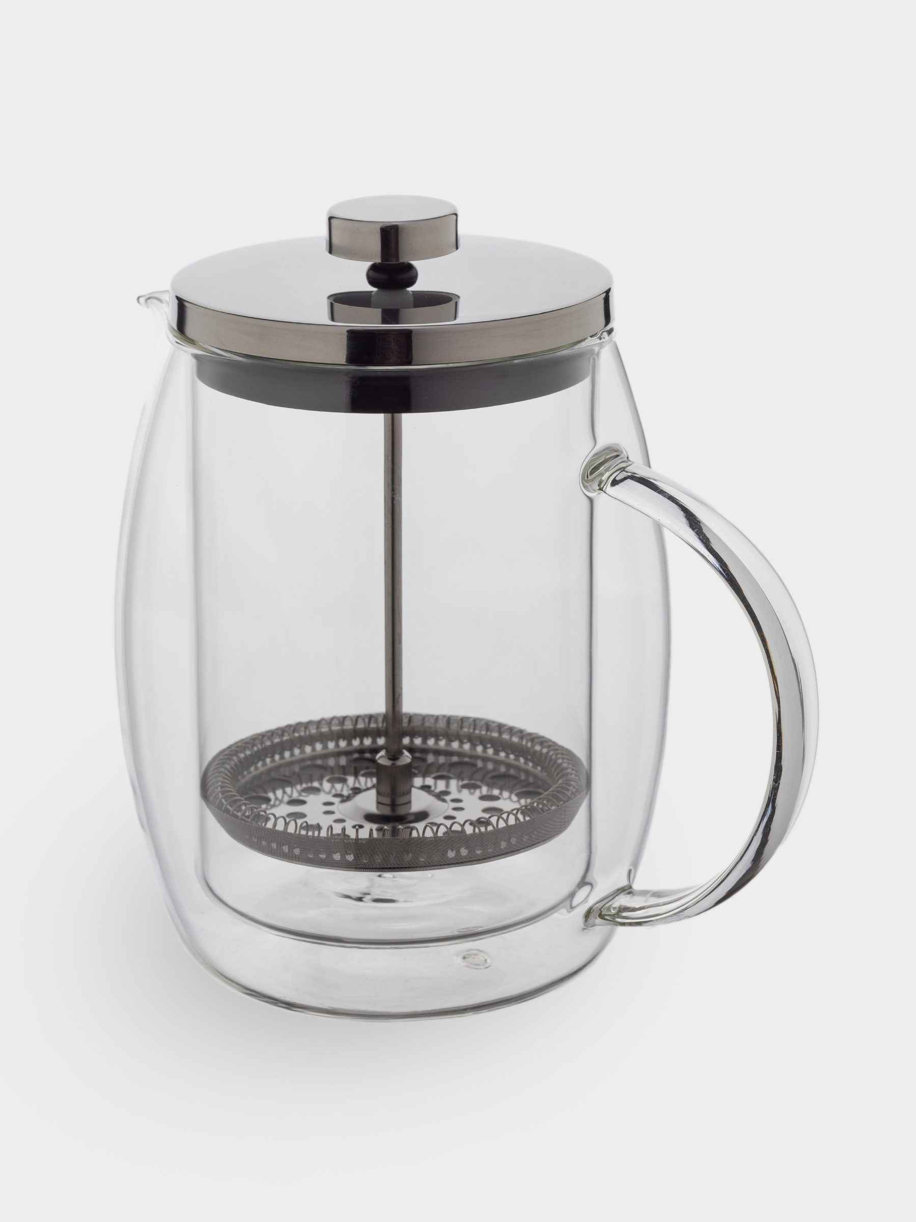 French press, 800 ml, glass B/ steel, round, Air, image-4