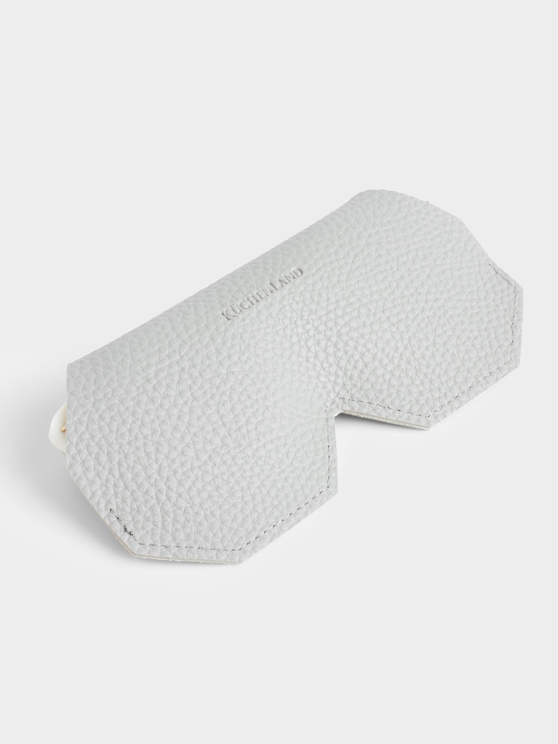 Eyeglass case, 16x8 cm, polyurethane, grey, Memo