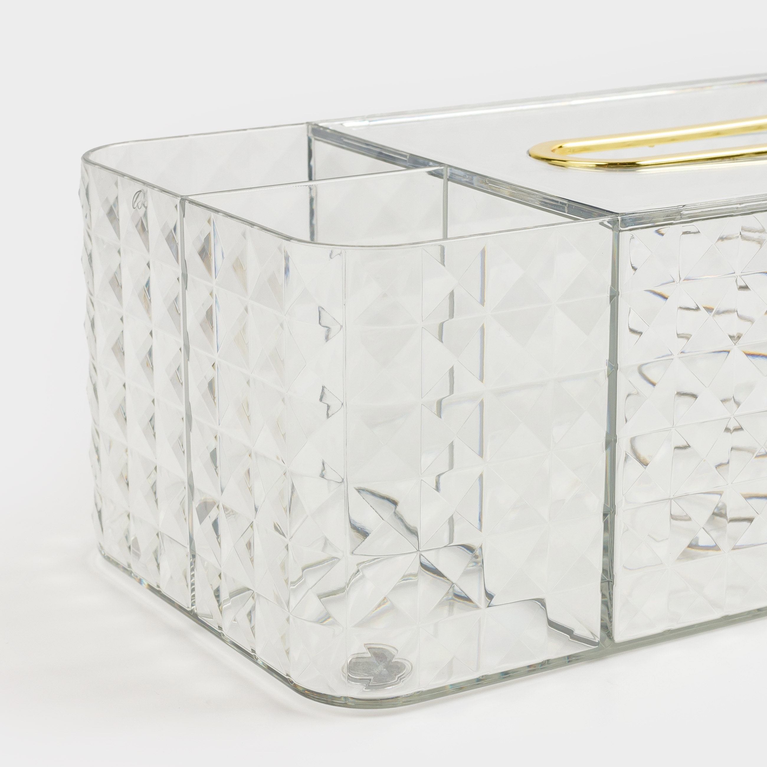 Paper napkin box, 24x12 cm, with organizer, with sitemsing, plastic / metal, Kandy, image-3