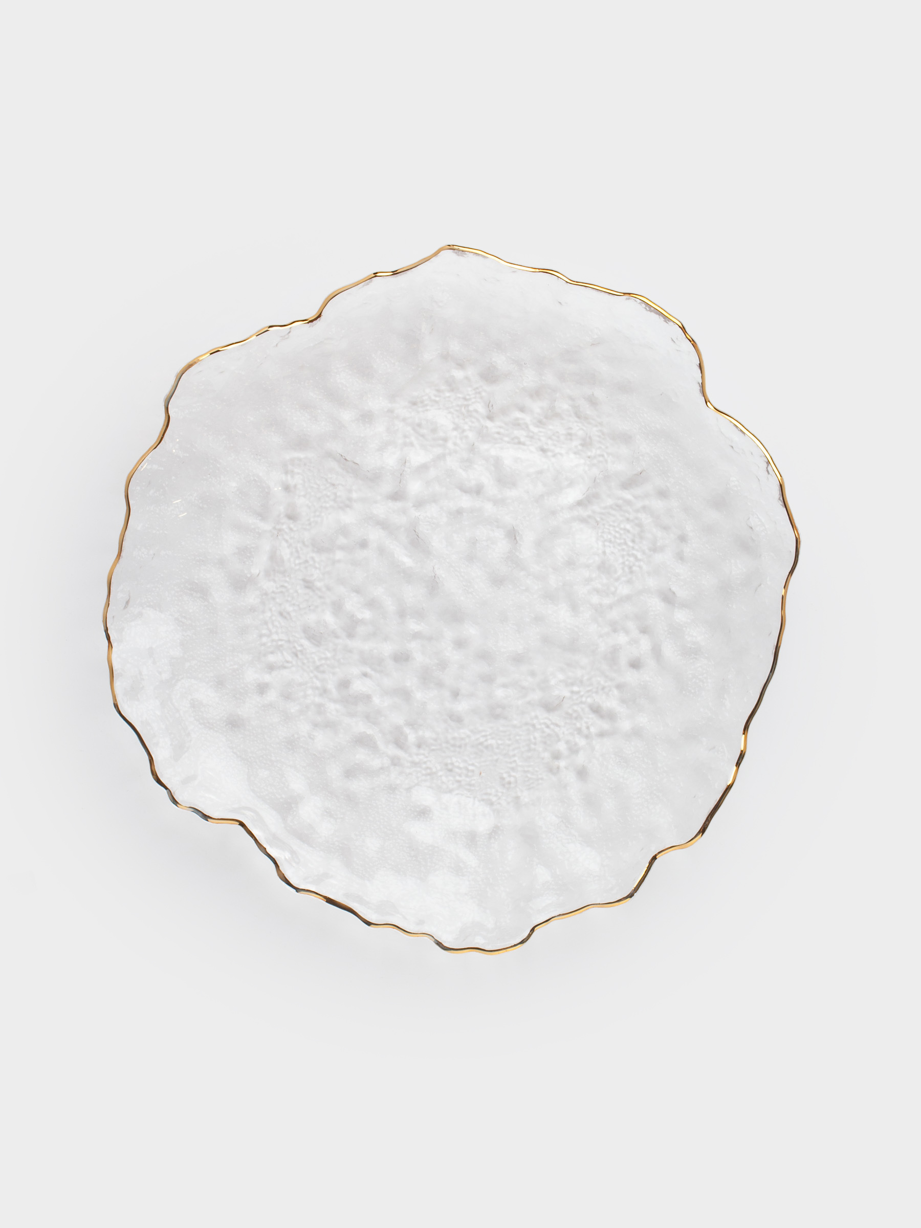 Dish, 26 cm, glass, with golden edging, Nautilus gold, image-2