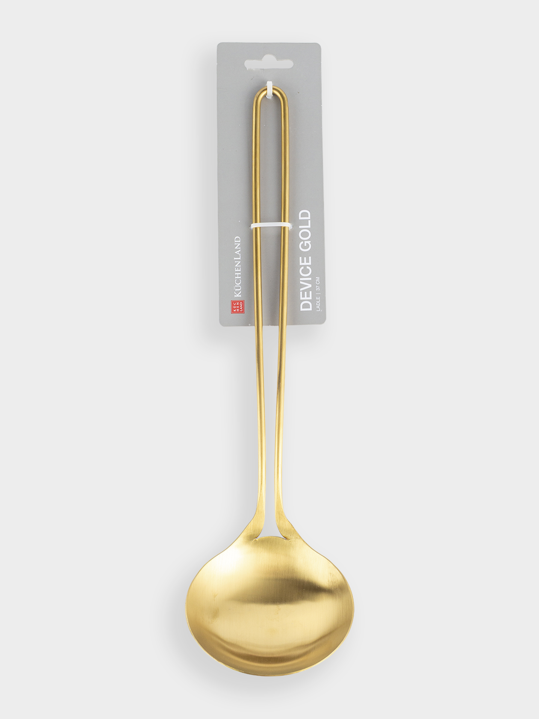 Ladle, 35 cm, steel, golden, Device gold, image-4