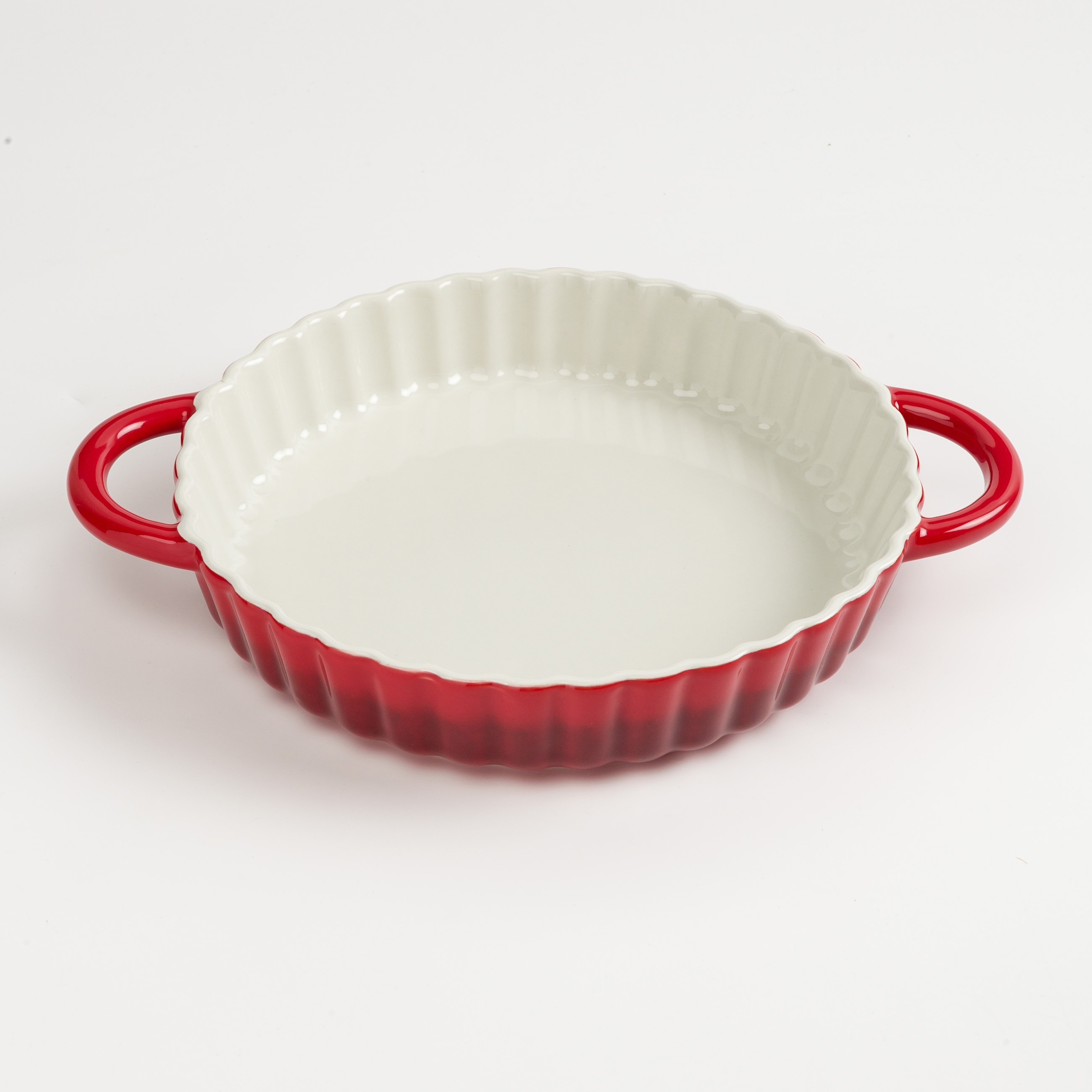 Baking dish, 28 cm, ceramic, round, burgundy, Gradient, Cakes gradient