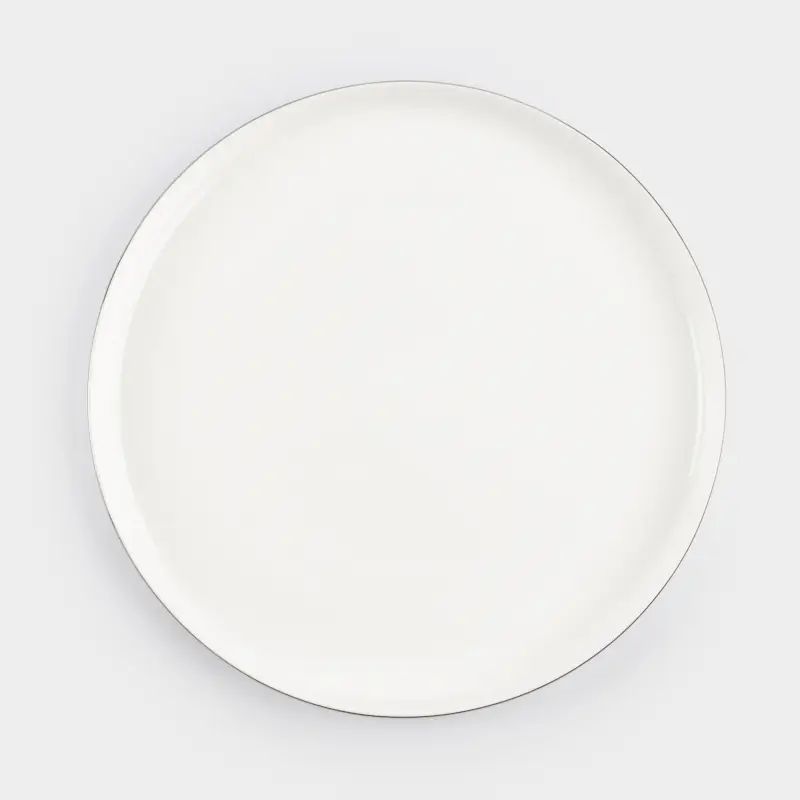 Dining plate, 26 cm, porcelain F, white, Ideal silver ,image-0