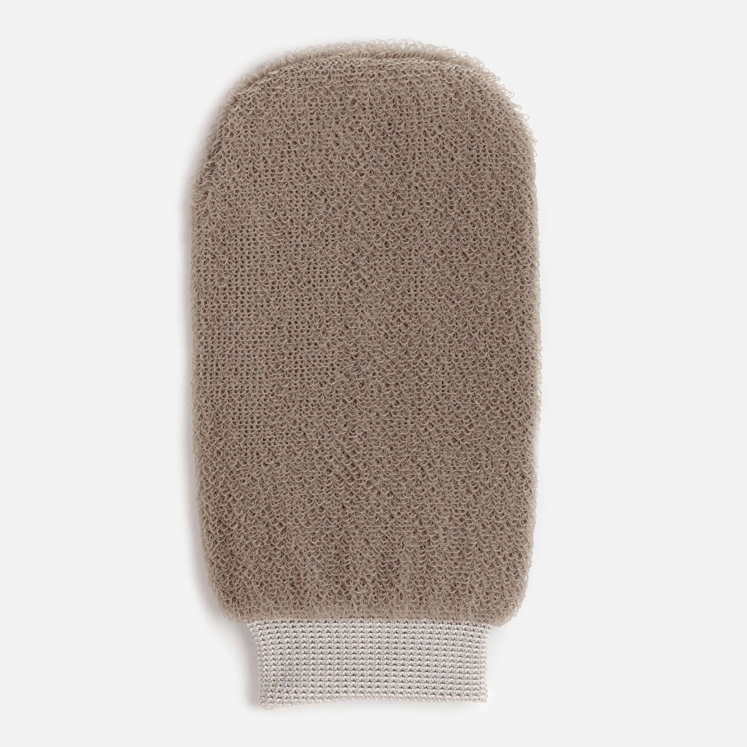 Body washcloth, 22x12 cm, exfoliating, polyethylene, beige, Showy