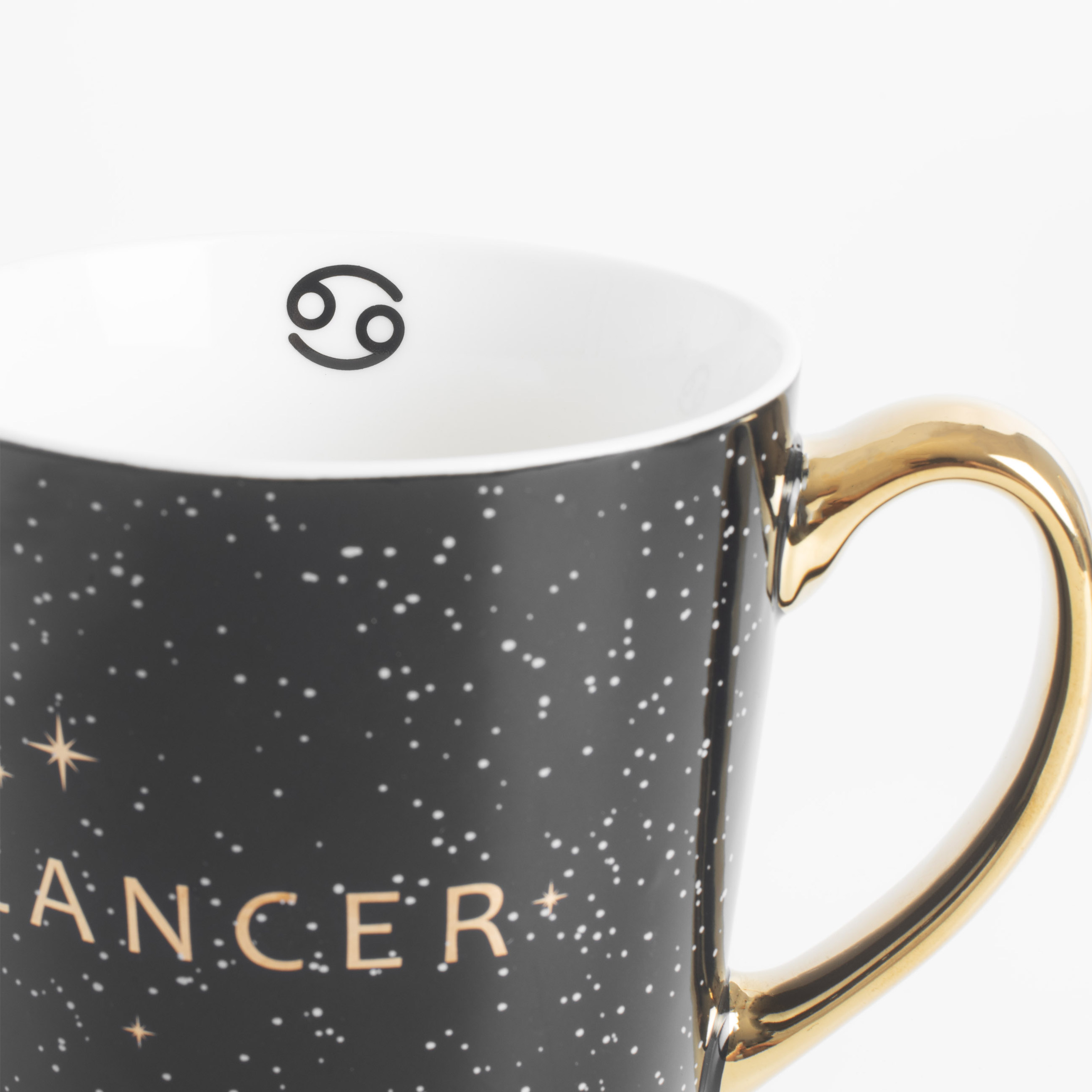 Mug, 500 ml, porcelain N, black, Cancer, Zodiac, image-3