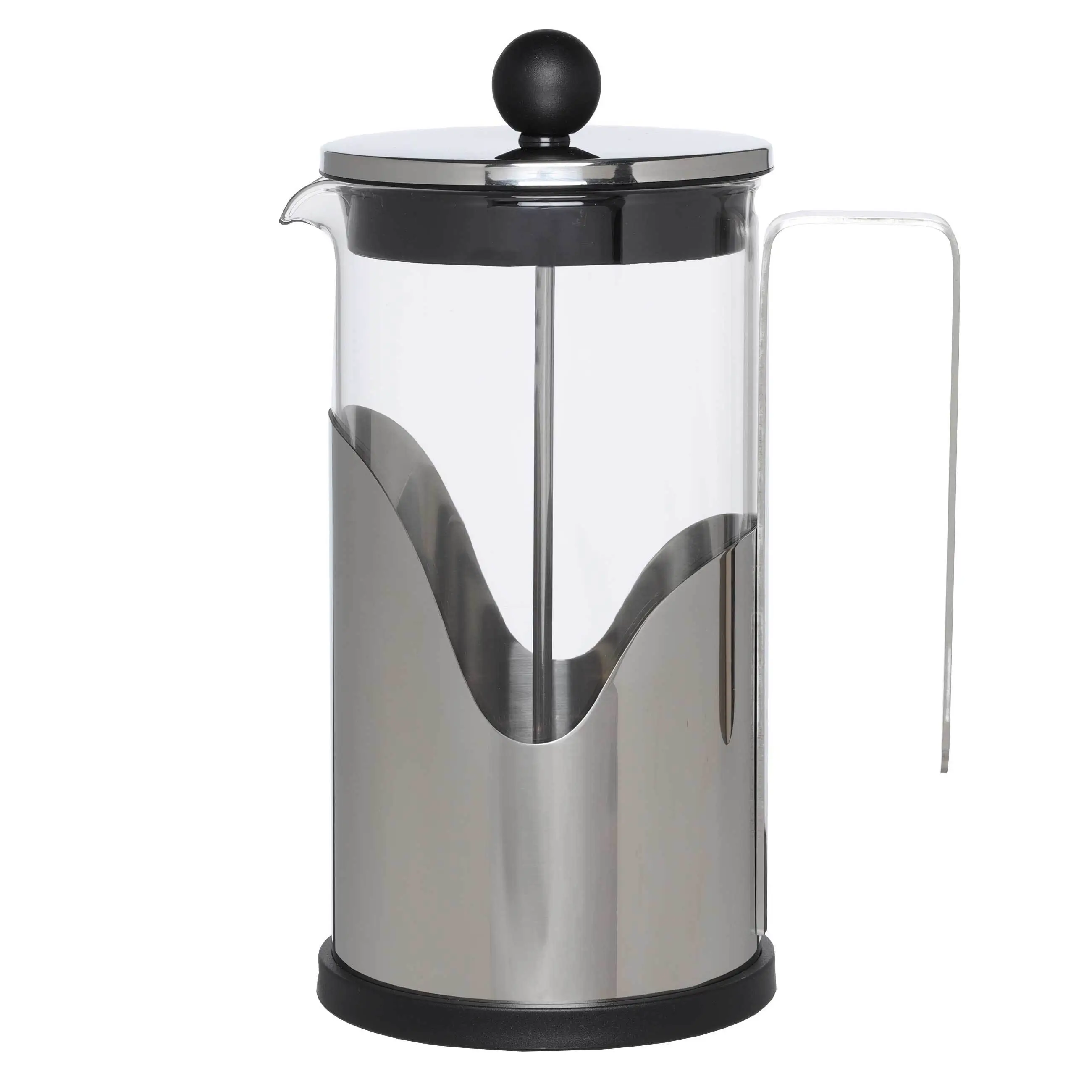 French press, 1 l, glass B / steel, Comfort, image-0