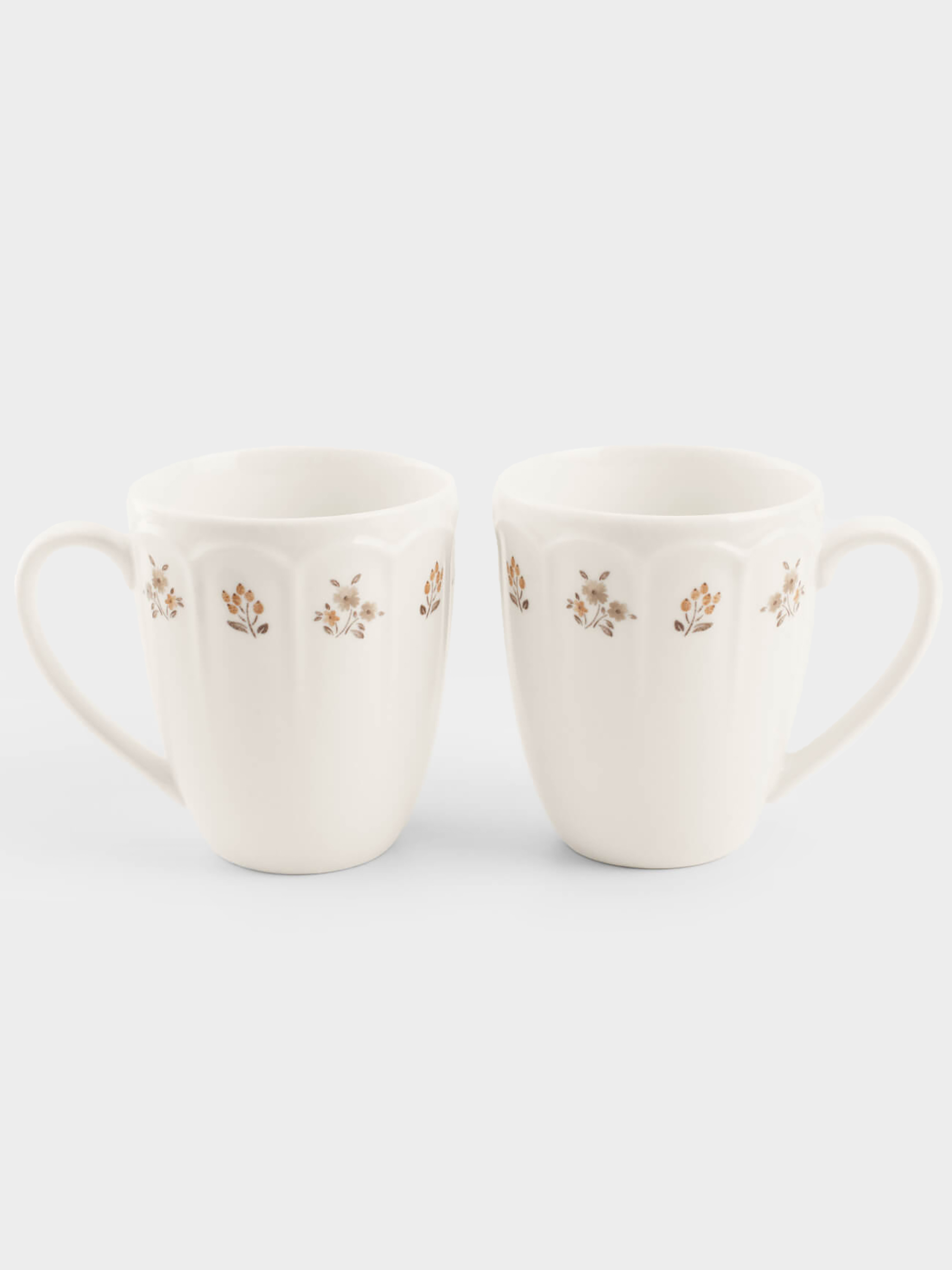 Mug, 380 ml, 2 pcs, porcelain N, white, Vintage flowers, La flore, image-2