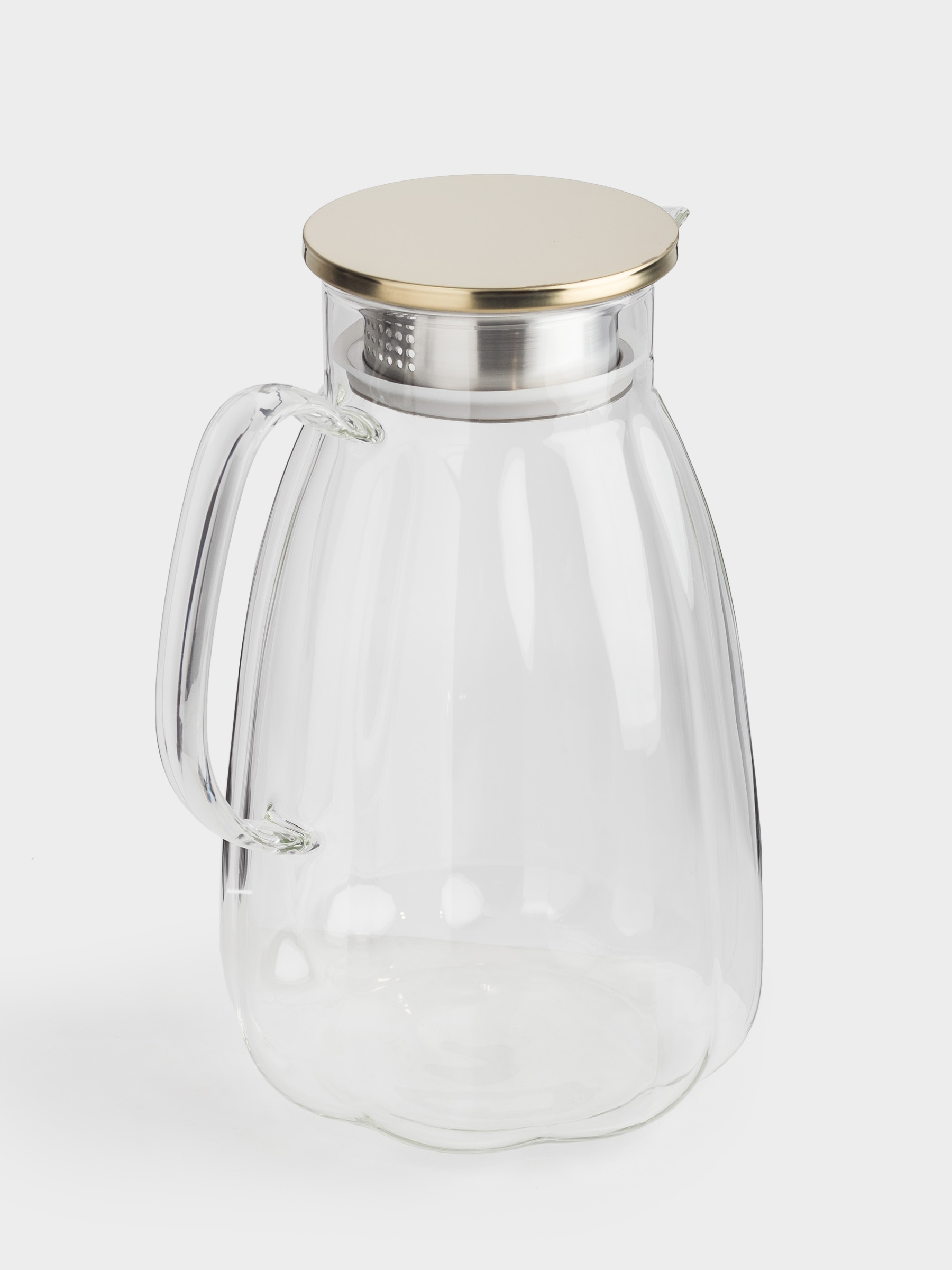 Jug, 2.1 l, with filter cap, glass B / steel, Ledge, image-2