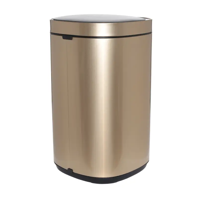 Trash can, 30 l, touch-sensitive, steel/plastic, gold, Sensor bin ,image-0