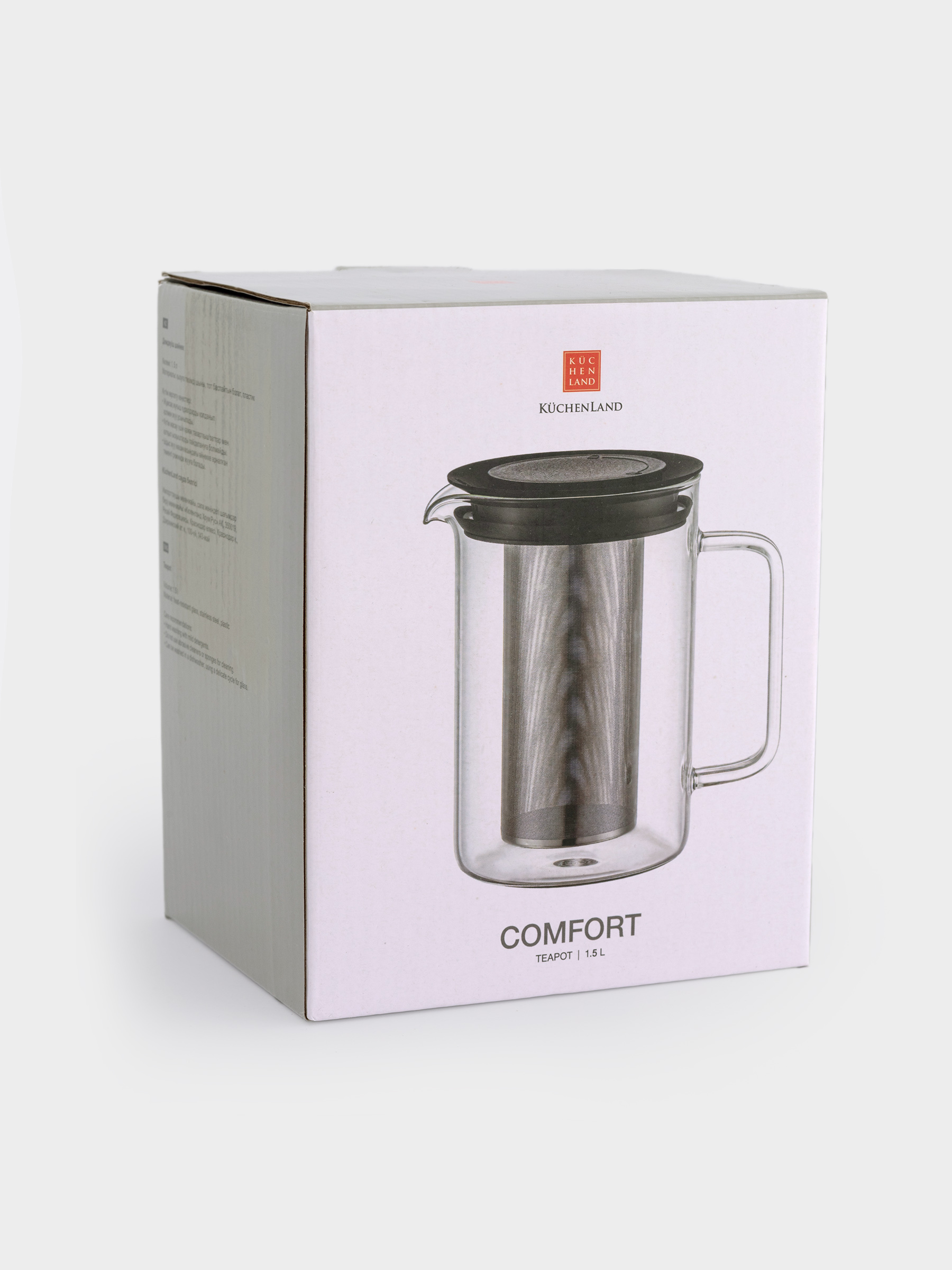 Teapot, 1.6 l, glass B / steel / plastic, Comfort, image-4