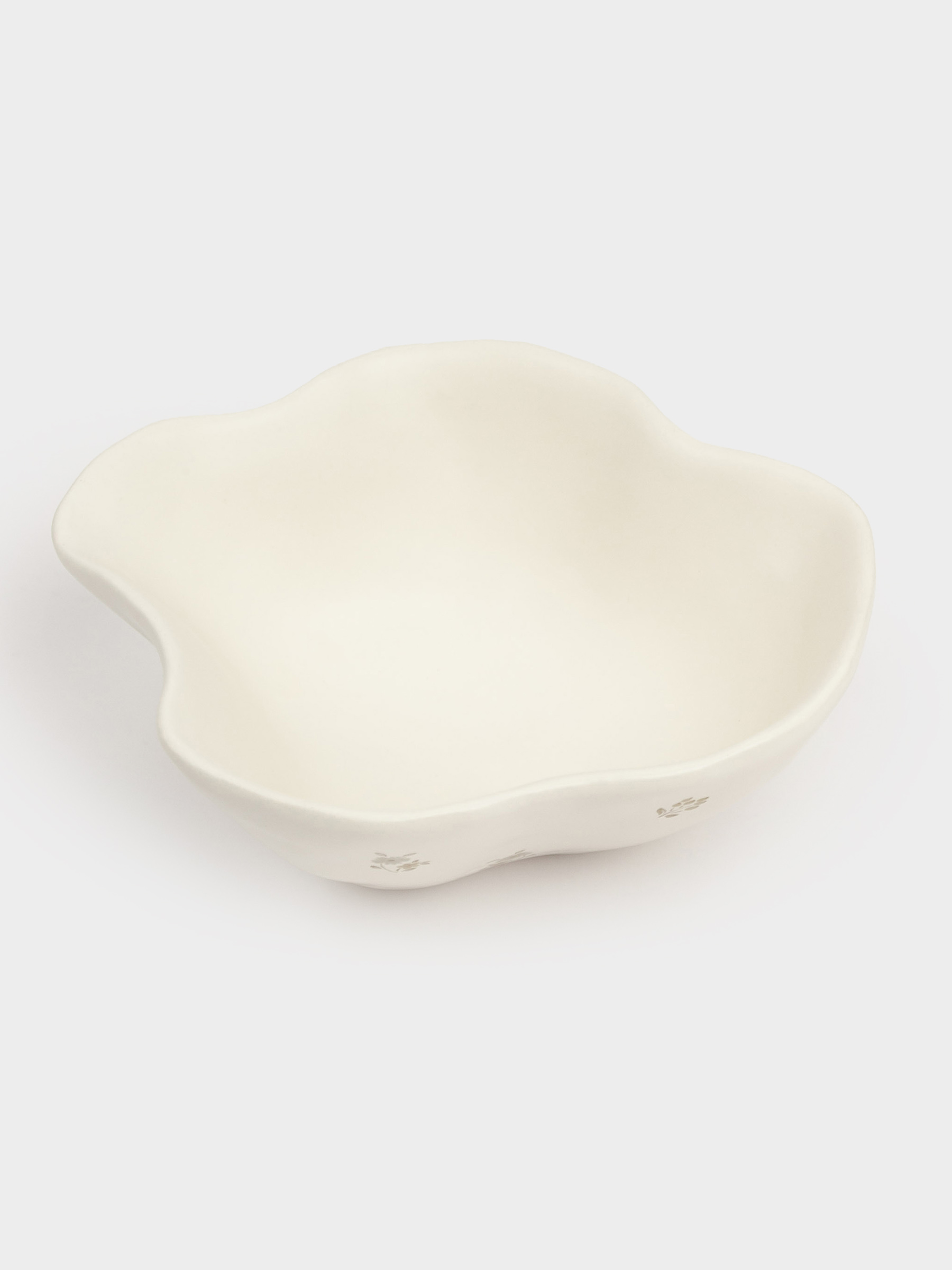 Bowl, 13x5 cm, ceramic, milky, Vintage flowers, La flore, image-3