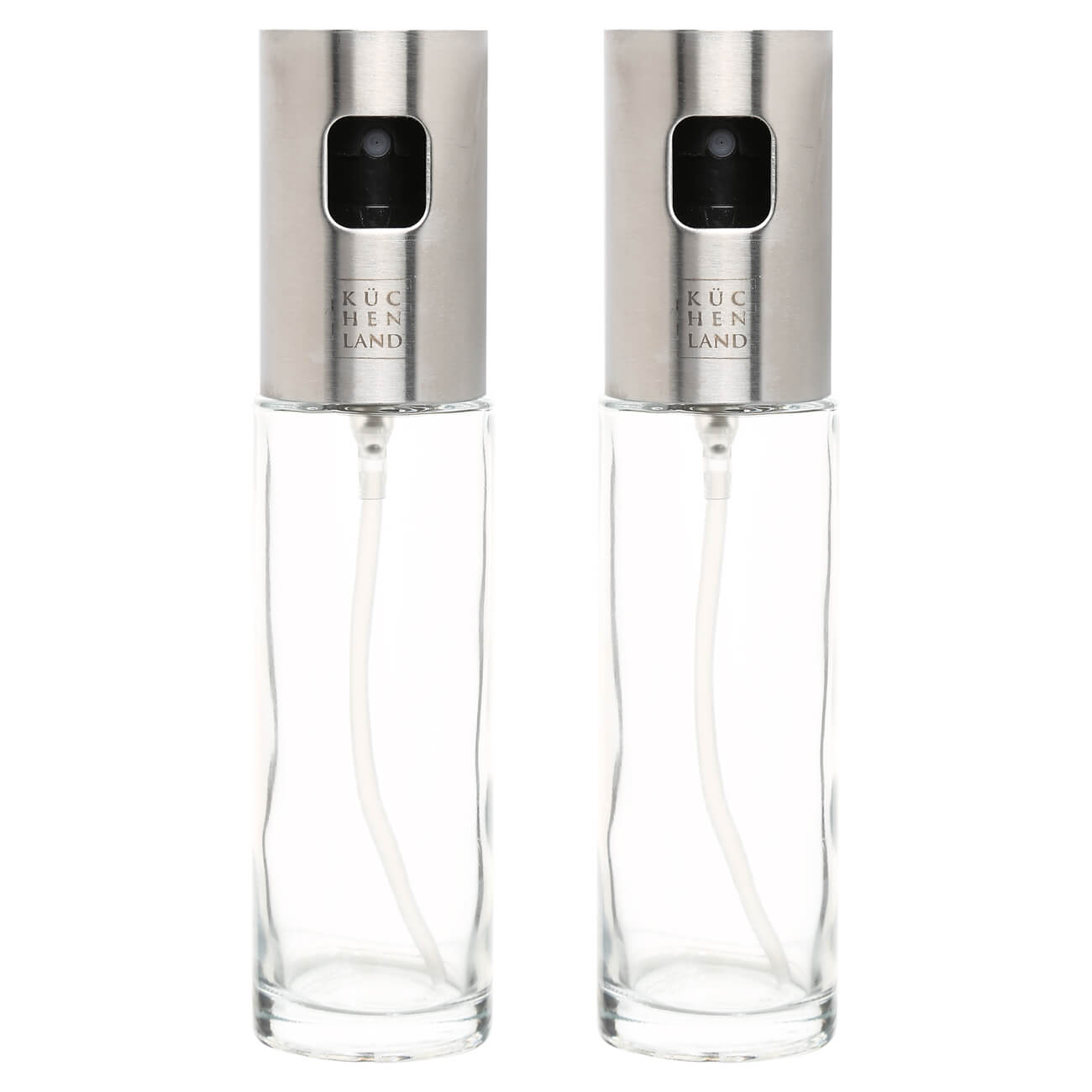 Oil and vinegar spray dispenser, 100 ml, 2 pcs, glass / steel, Classic