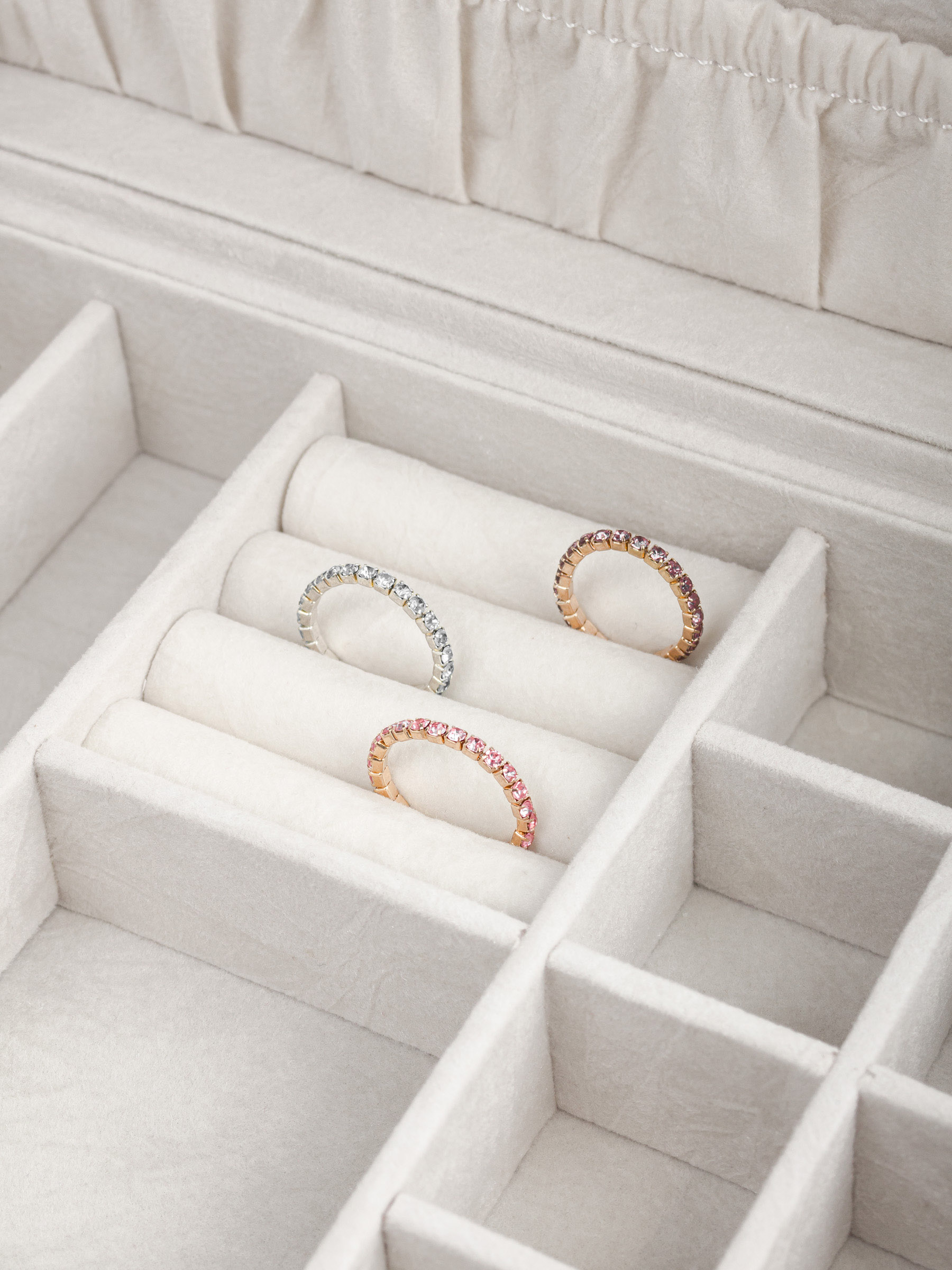 Jewelry box, 20x15 cm, with mirror, wood/PU leather, grey, Premiere one, image-5