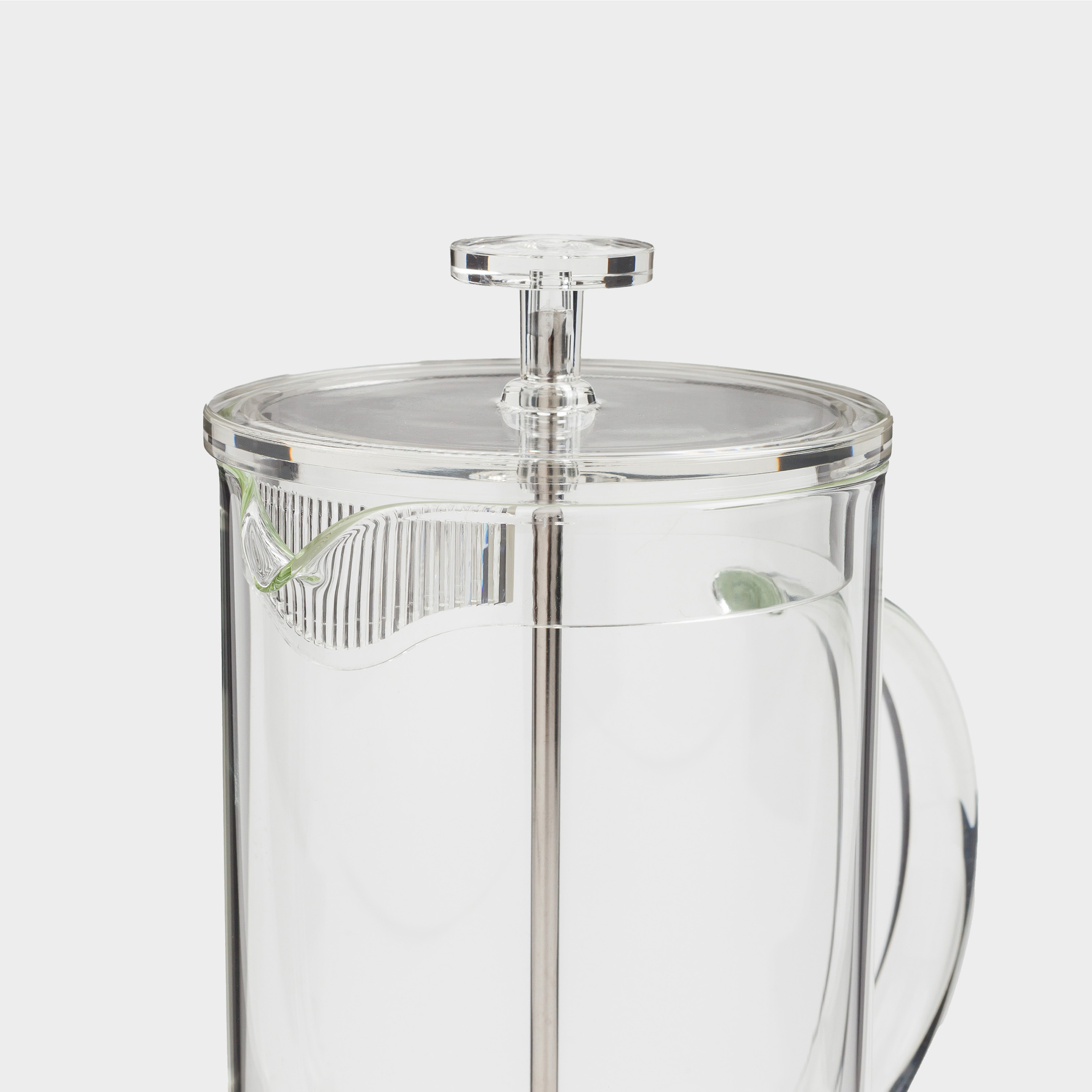 French press, 1 l, glass B / steel, Clear, image-4