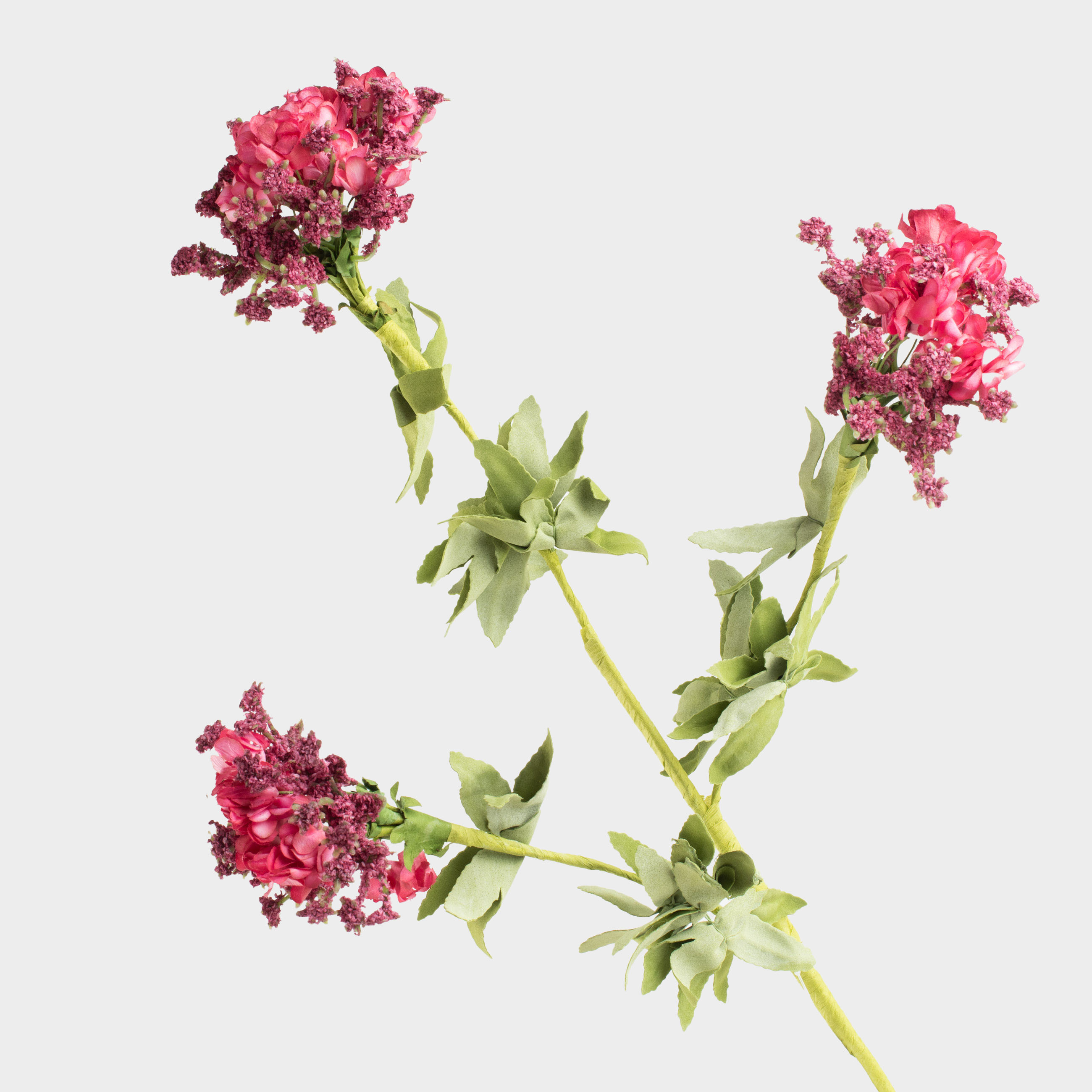 Decorative branch, 73 cm, foam/paper, Pink flowers, Flower garden, image-1