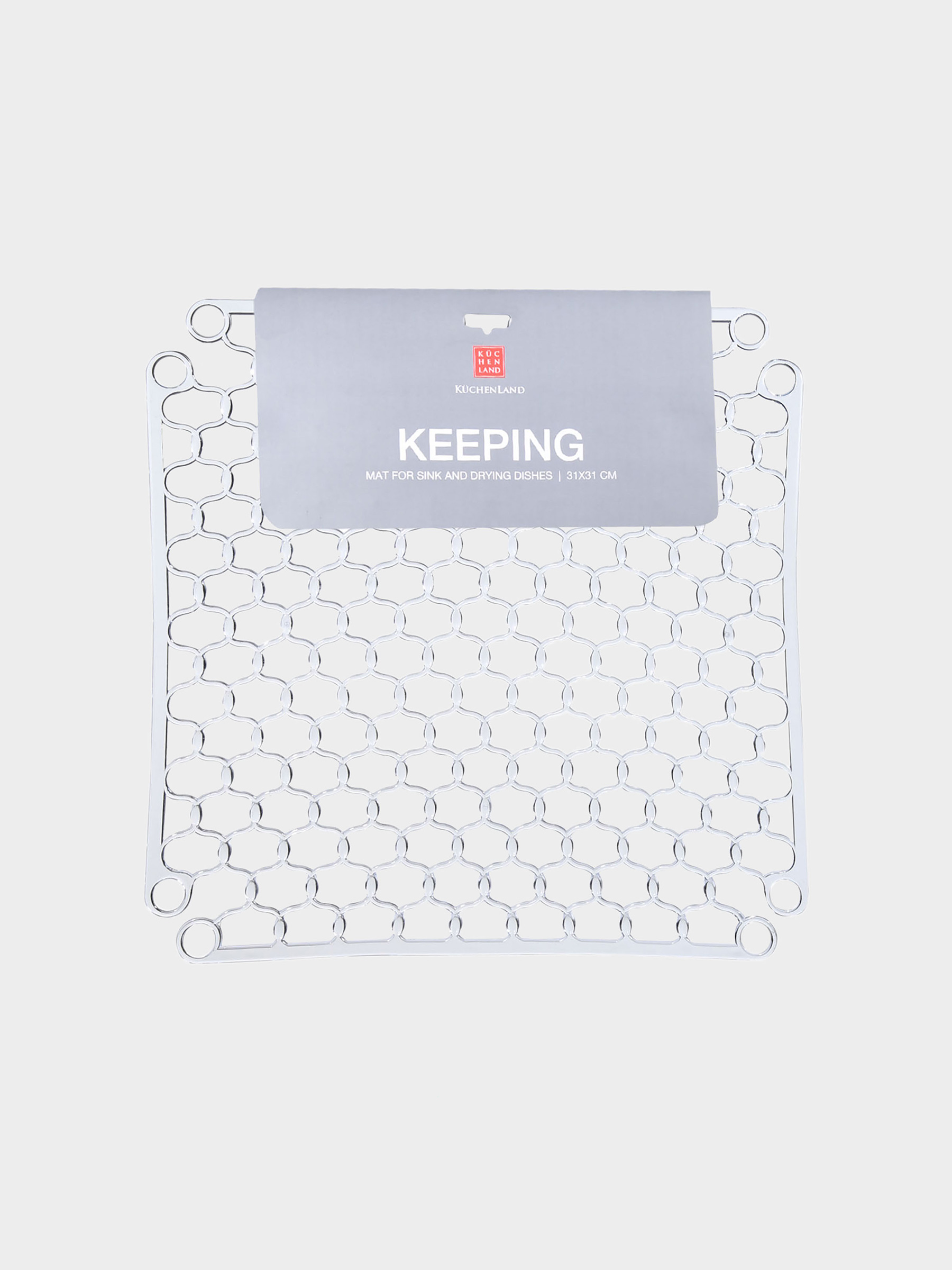 Kitchen sink mat, 31x31 cm, PVC, Square, Keeping, image-1