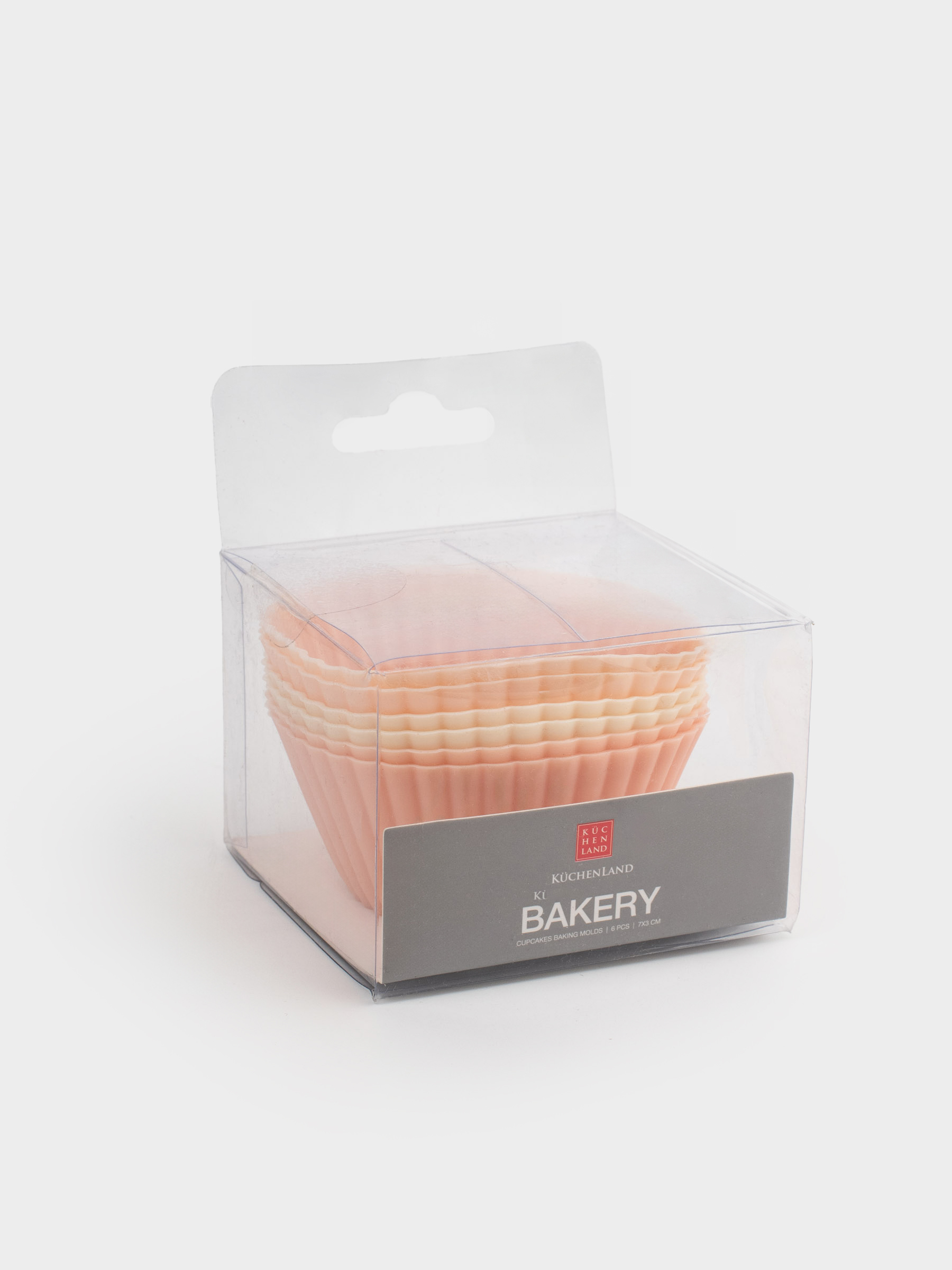 Cupcake baking dish, 7x3 cm, 6 pcs, silicone, beige, Bakery, image-6