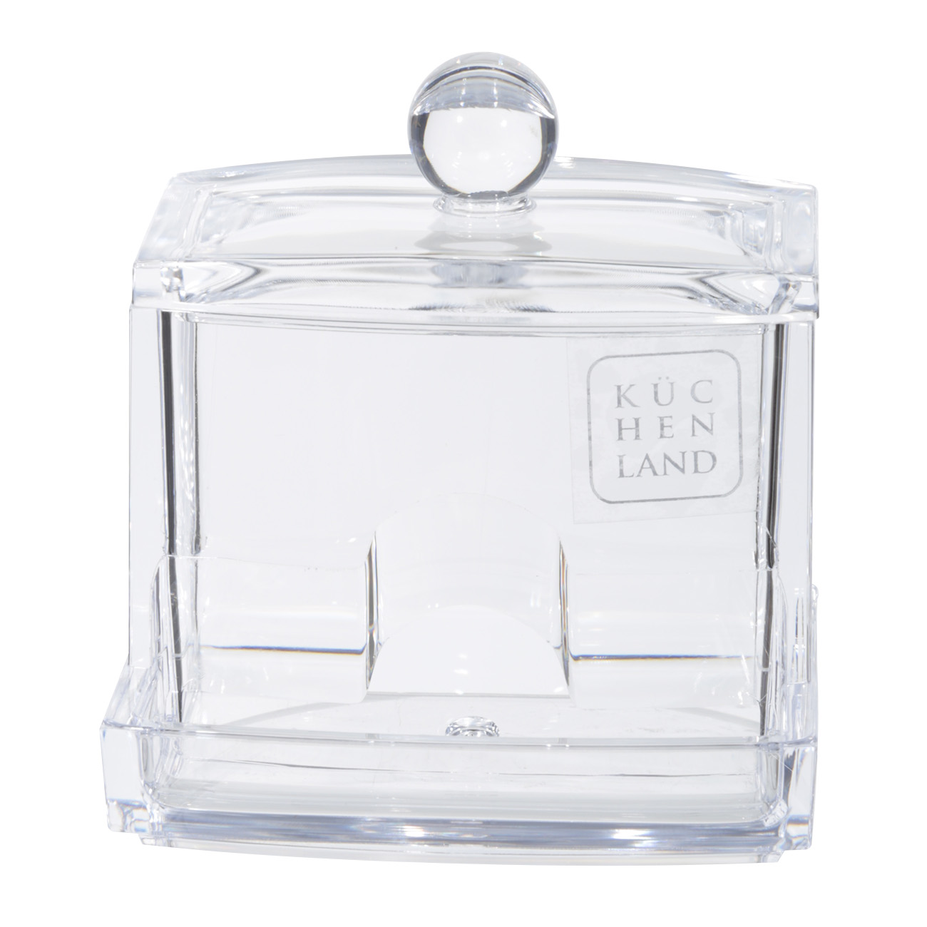 Cotton swab container, 9x10 cm, with lid, plastic, Basic