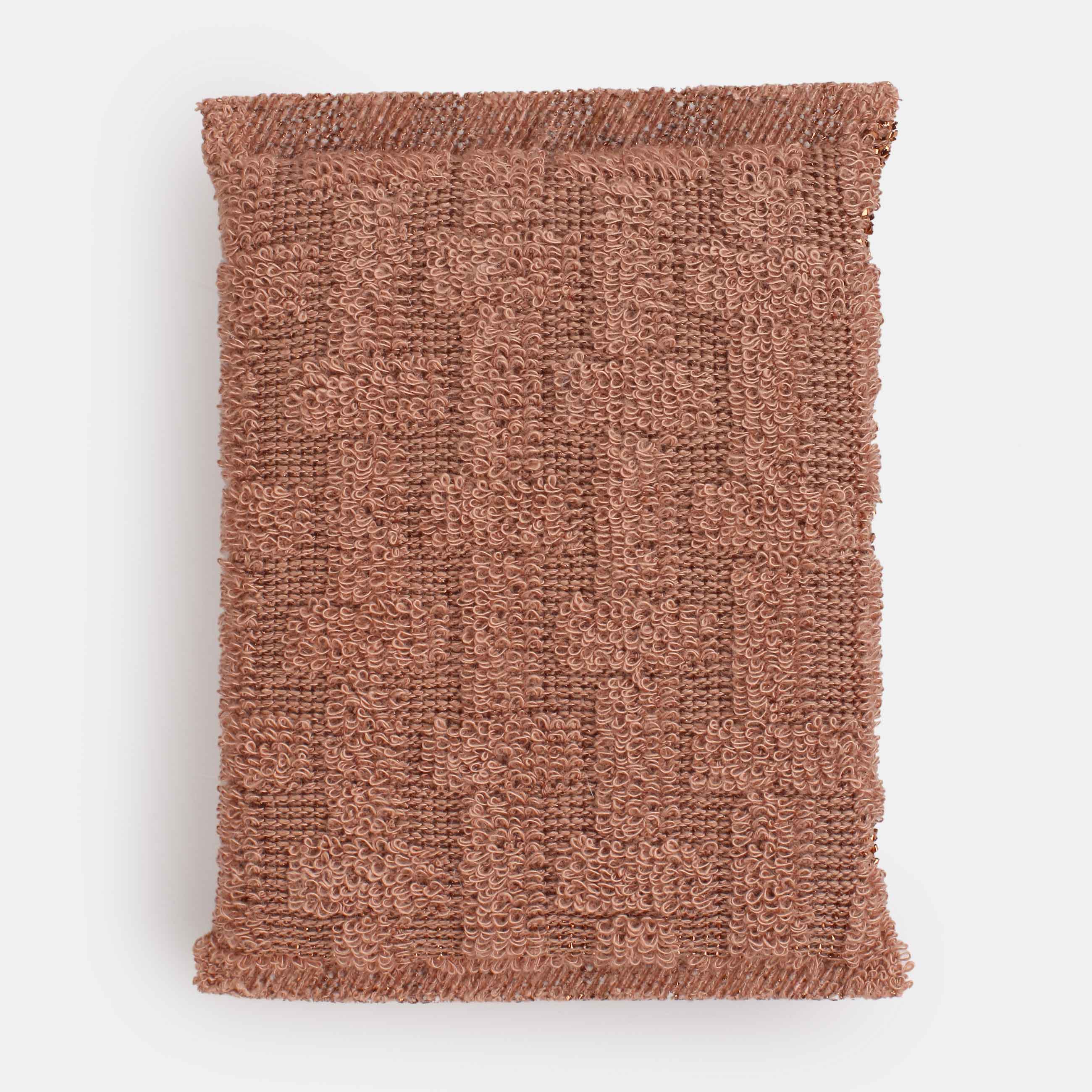 Sponge for washing dishes, 12x9 cm, double-stranded, polyester / foam rubber, bronze, Feet, Clean
