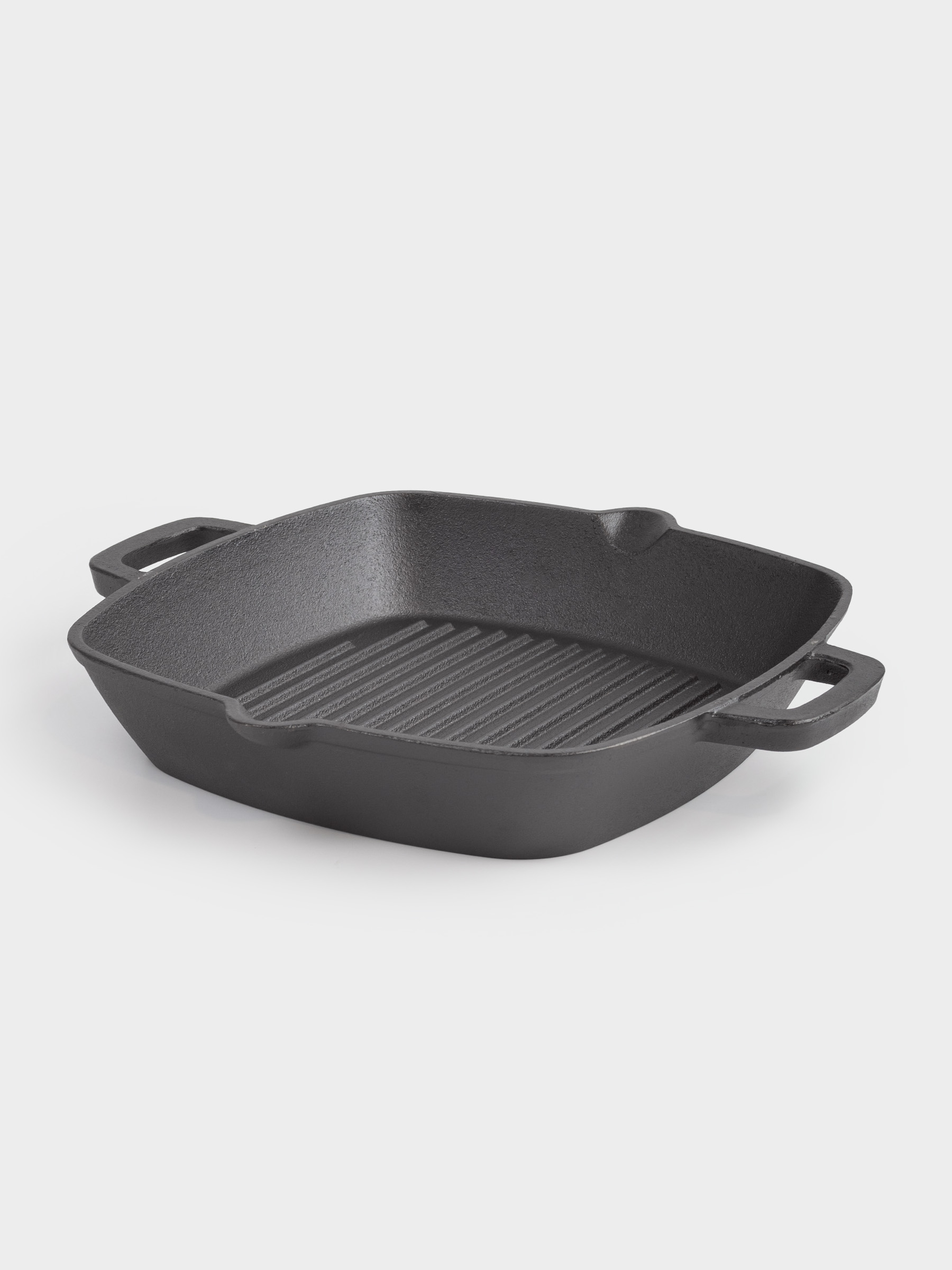 Grill pan, 26 cm, with handles, cast iron, square, black, Authentic, image-4