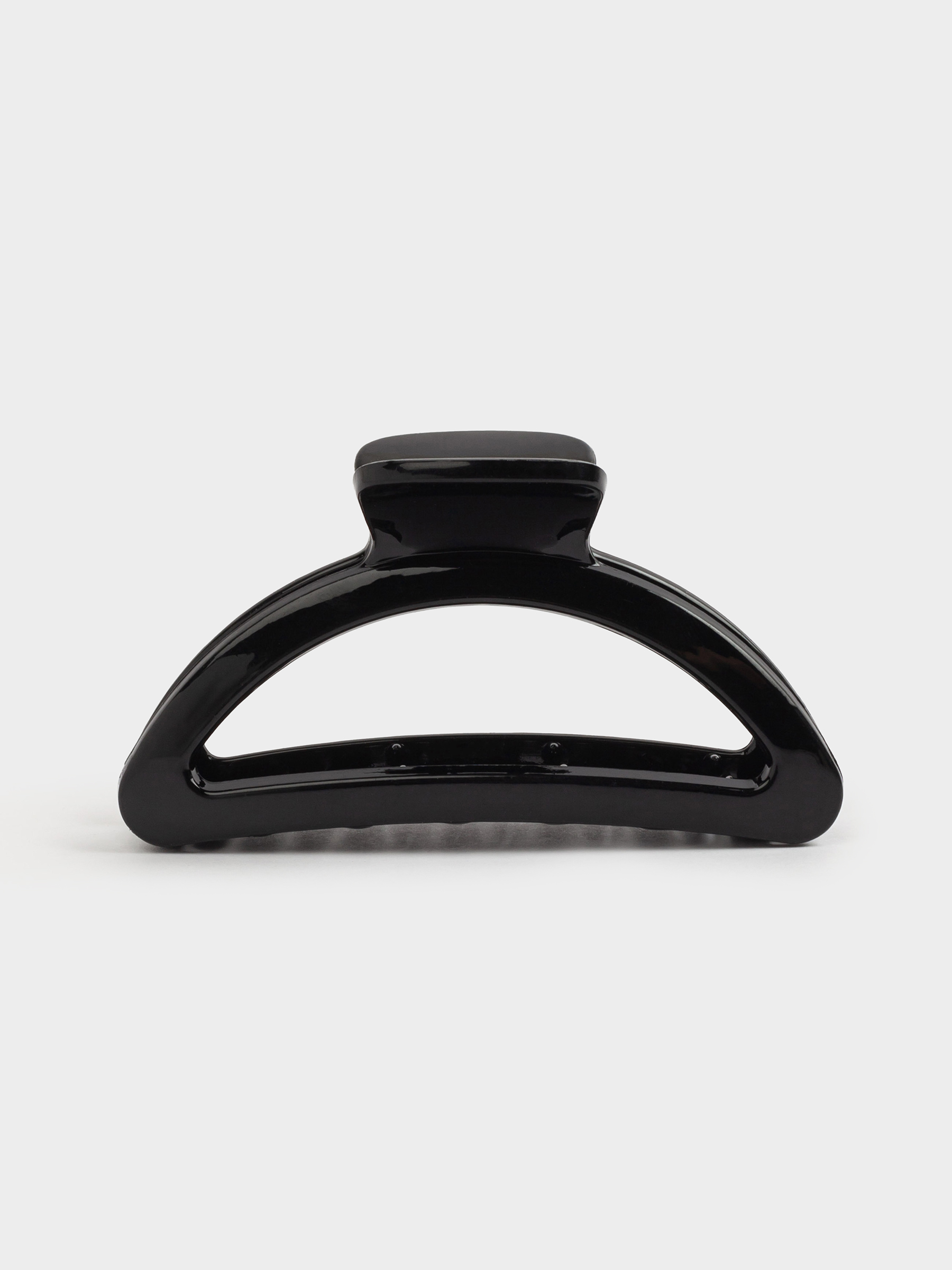Hair clip, 9 cm, plastic, black, Crab, Basic