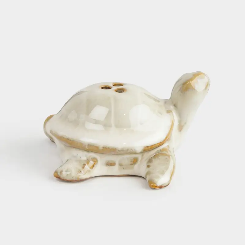 Salt or pepper container, 6 cm, porcelain P, beige-brown, Turtle, Grand turtle ,image-0