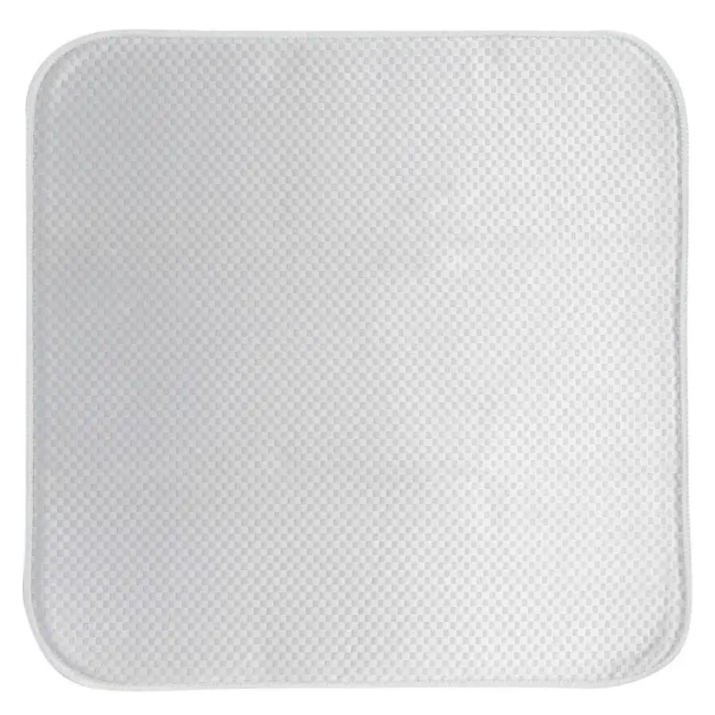 Dish drying mat, 44x44 cm, microfiber, grey, Clean