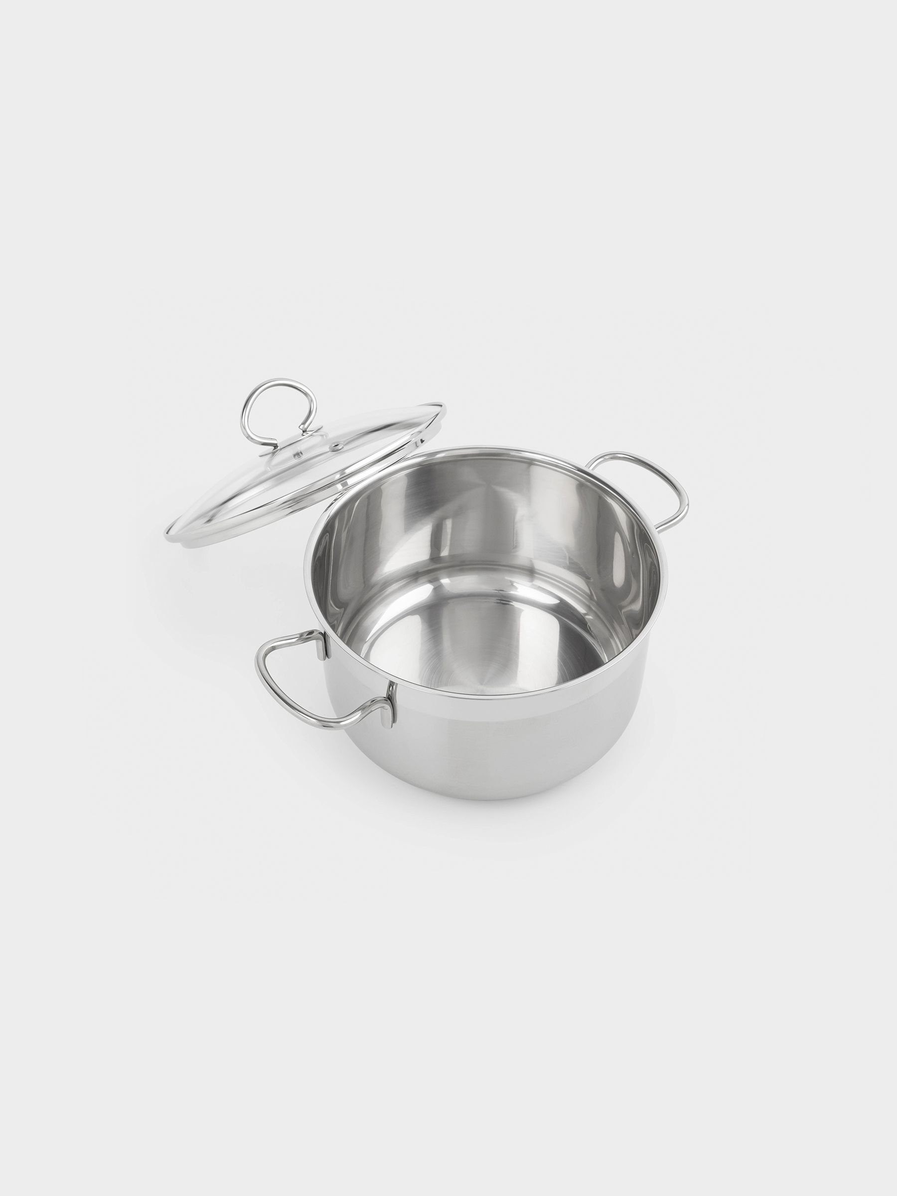 Pan, 20 cm, 3.5 l, with lid, steel / glass, Egoist lite, image-2