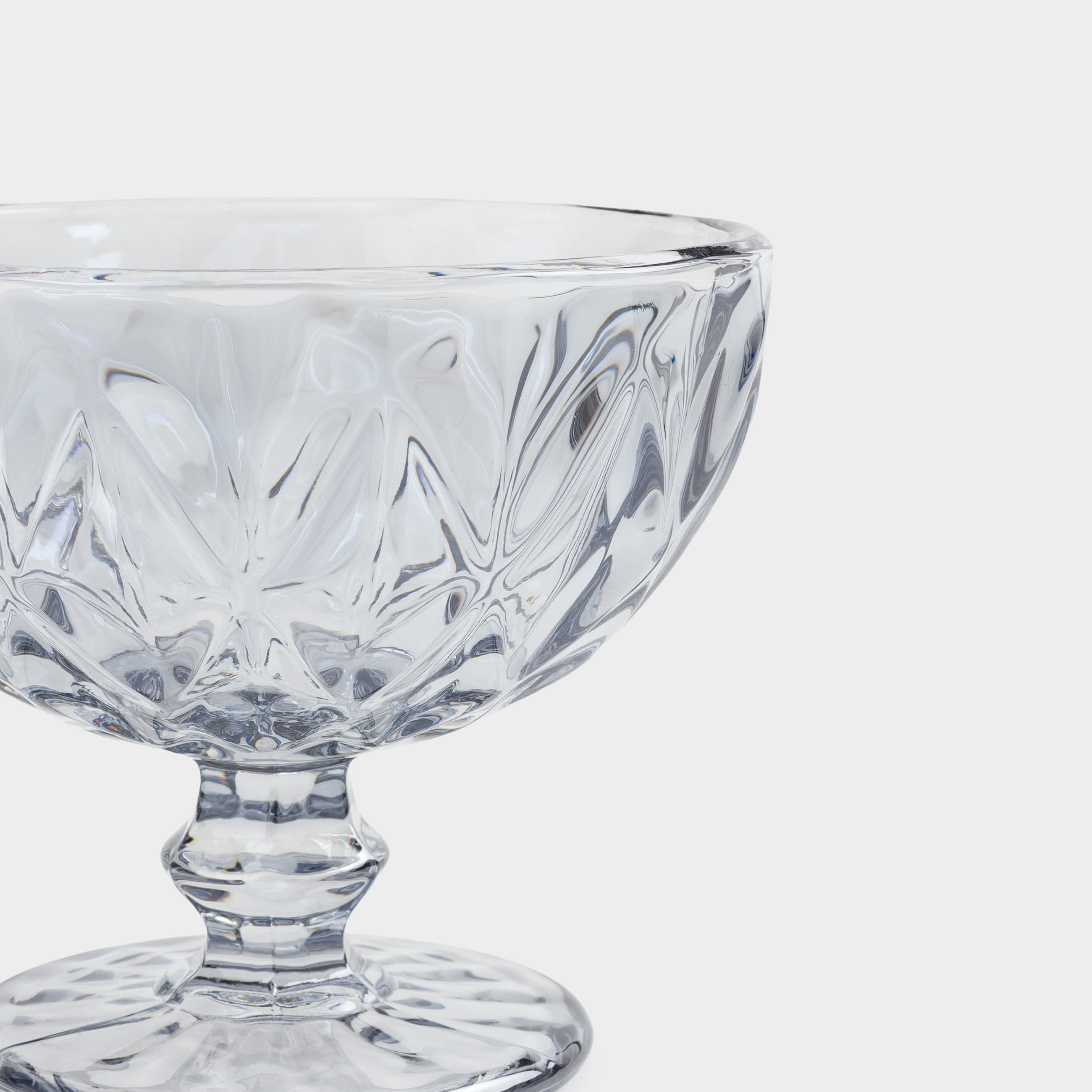 Cream bowl, 12 cm, 320 ml, glass R, grey, Rhomb color, image-4