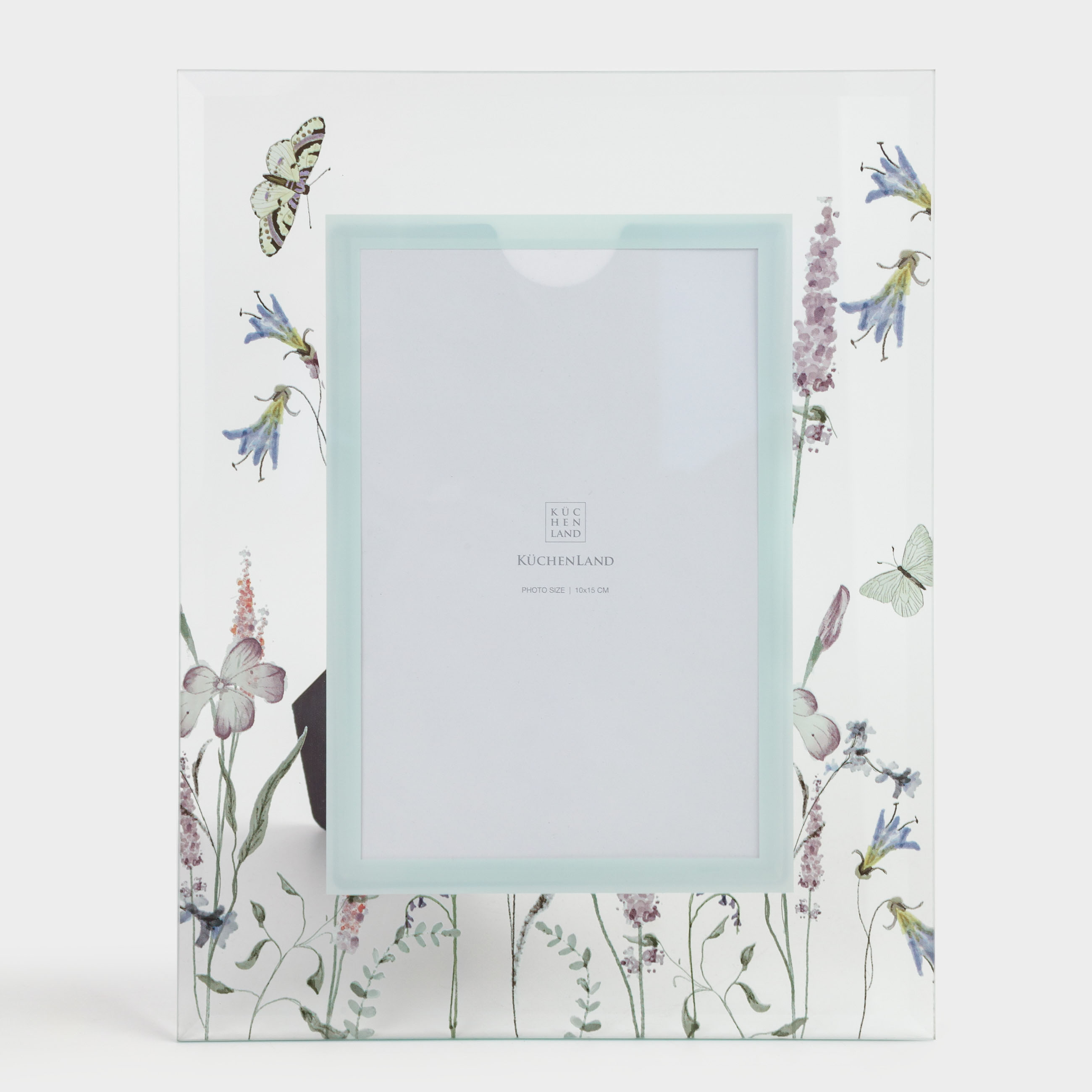 Photo frame, 18x23 cm, Glass, Flowers, Sheer